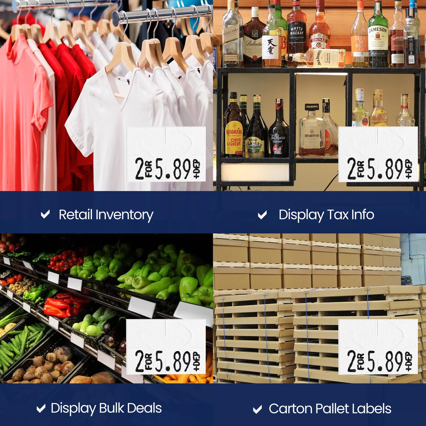 Pricing Labels for Monarch 1130 White - 25,000 Labels w/ 10 Rolls Value Pack, 1 Sleeve - Made in USA