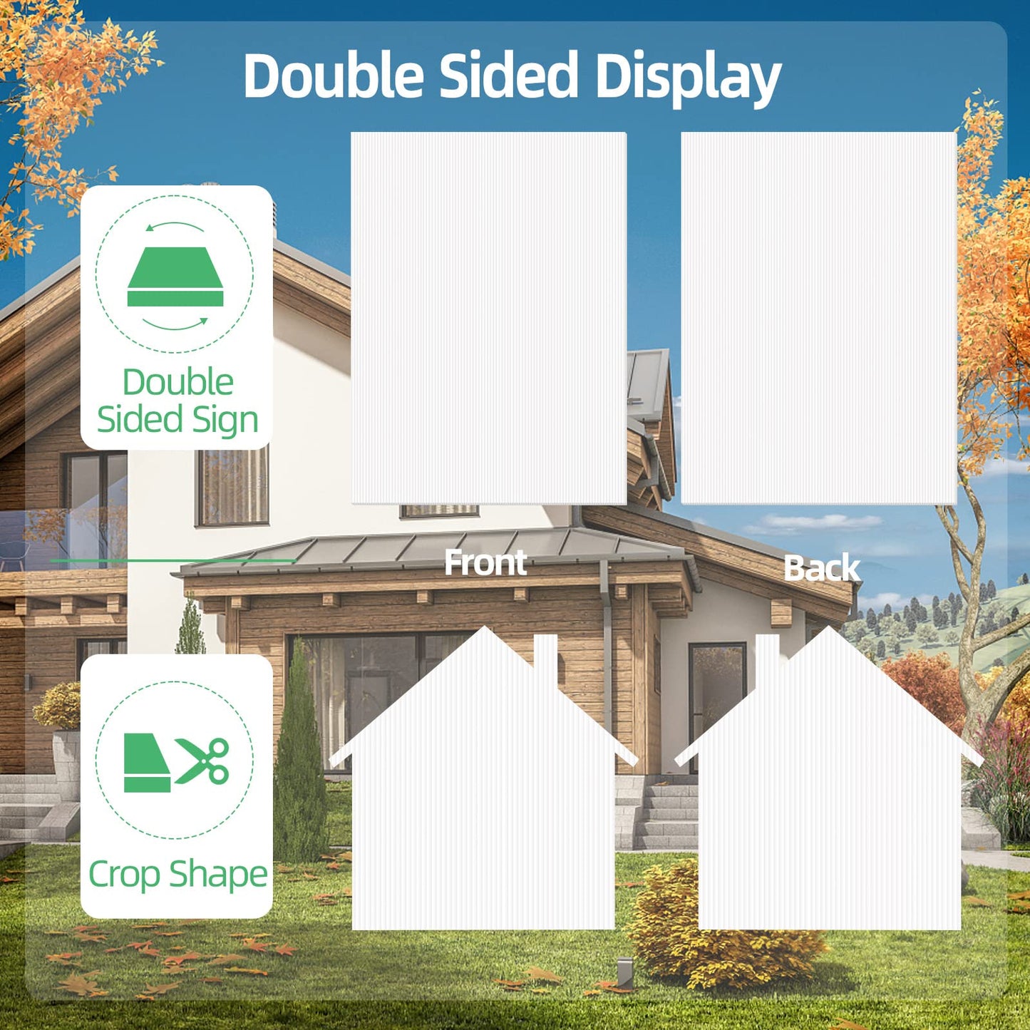 VAIIGO Plastic Sheets 24" x 36", 4mm Blank Yard Lawn Signs, 4 Pack Plastic Poster Board, Coroplast Sheets for Garage Yard Sale Sign, A-Frame, Warnings, Divider, Crafts, Packing
