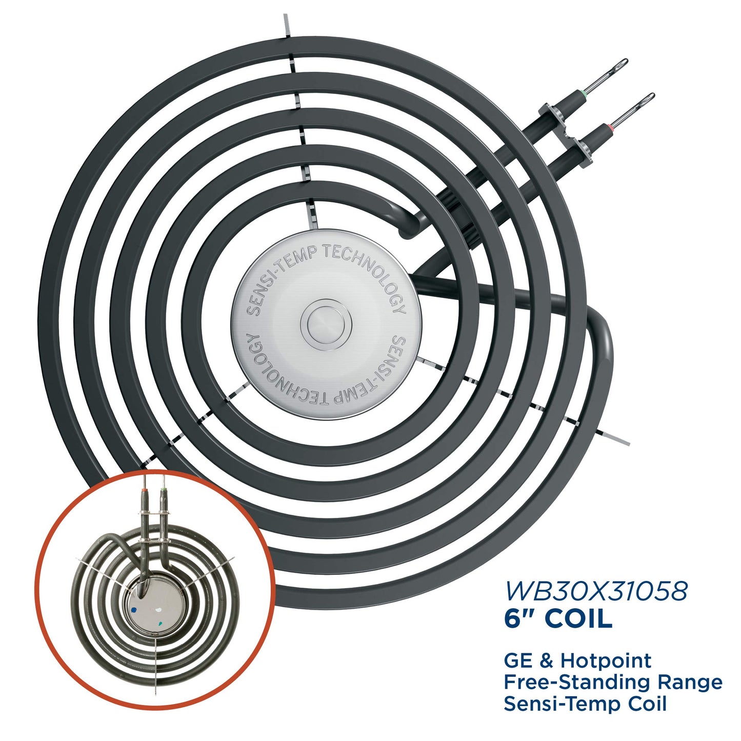 GE Appliances and Hotpoint Range 6" Surface Element/Coil Burner, WB30X31058