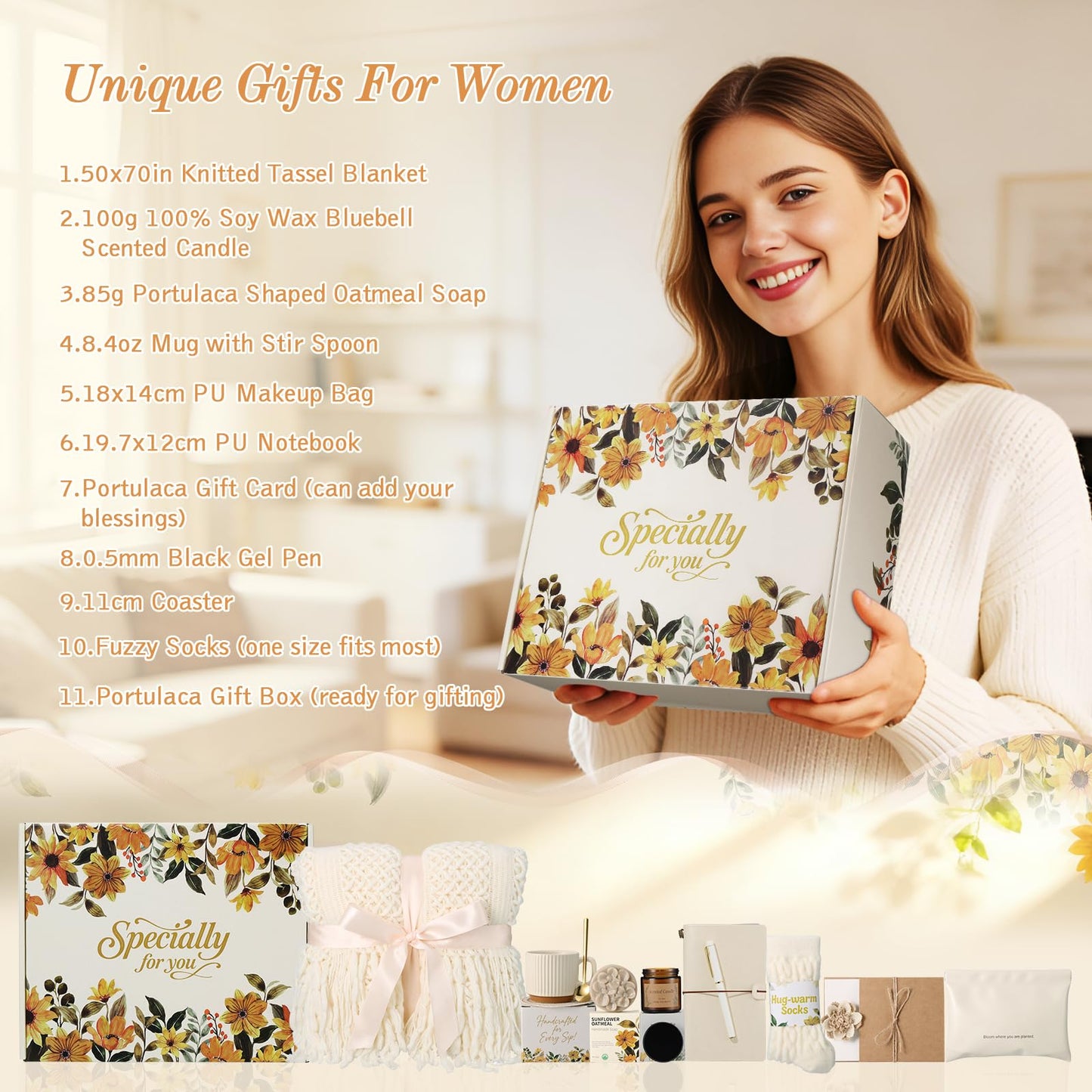 Get Well Gifts for Women Self Care Gift - Birthday Gifts Box for Women Mom Friend, Sympathy Gift Baskets for Women Care Package, Thinking of You Inspirational Relaxing Appreciation Gifts for Her