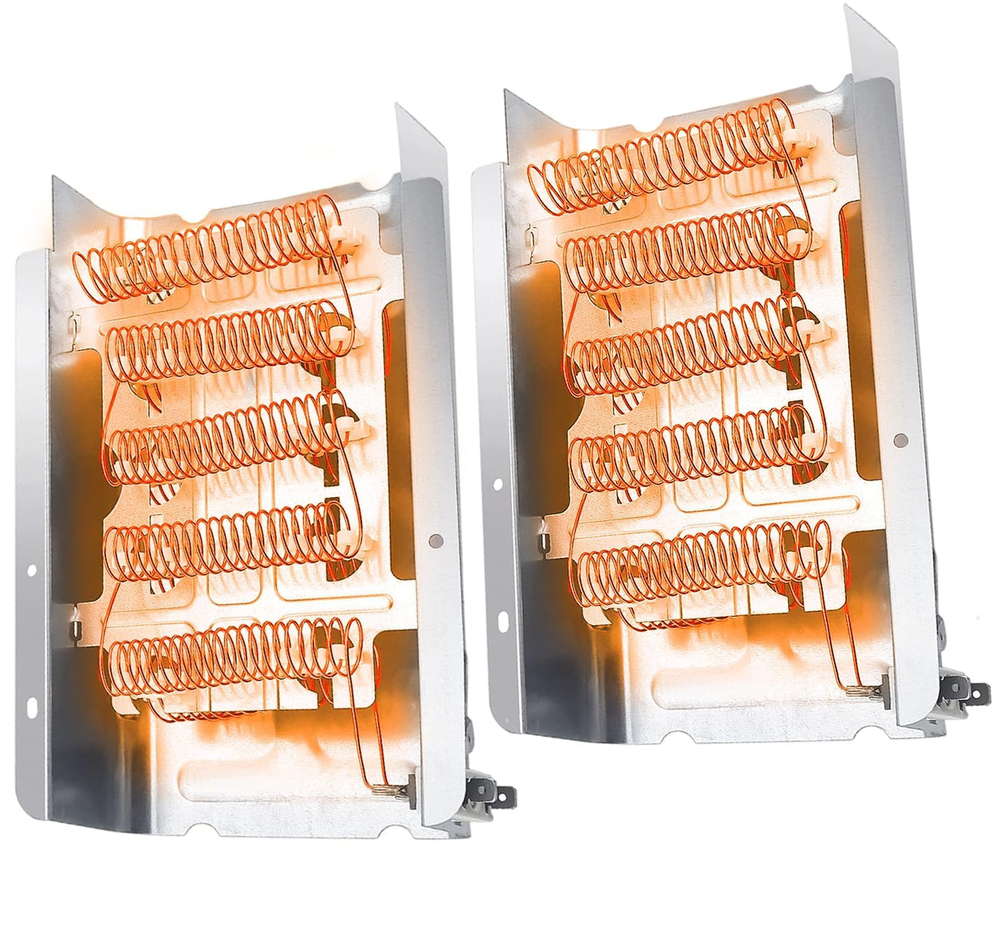 W10724237 279838 2 Pack Dryer Heating Element Kit Fit for whirl-pool Ken-more May-tag 1106012510, 1106012990, 11060817990, 11060857990, 11062202101, 11062332511, 11062702100, 11062824100, 11096576410
