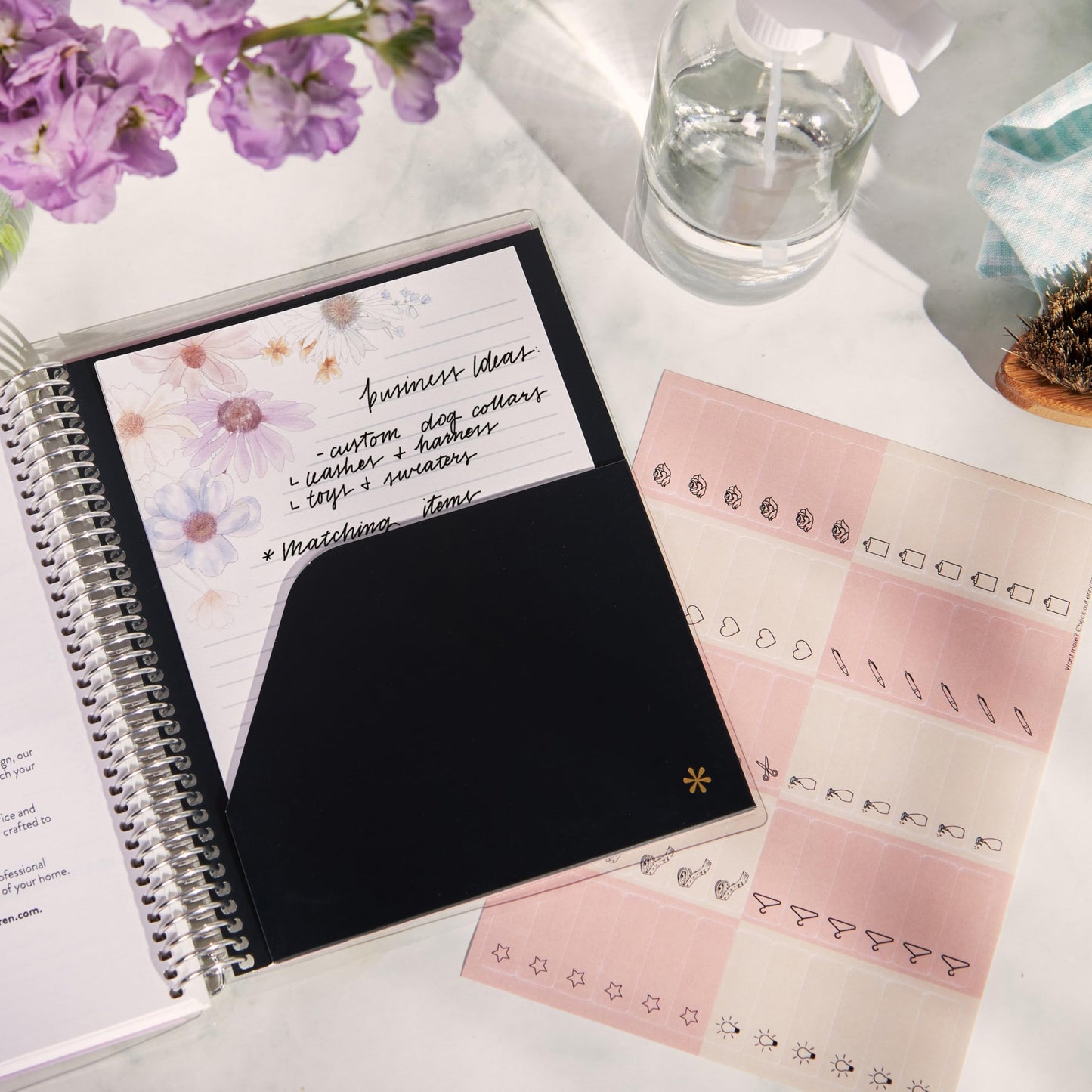 Erin Condren 7x9 Home Organization Planner | Learn to Tidy, Organize, & Clean| 124 Pages, 80 lb. Premium Paper, Designed by Erin Condren X Home + Sort