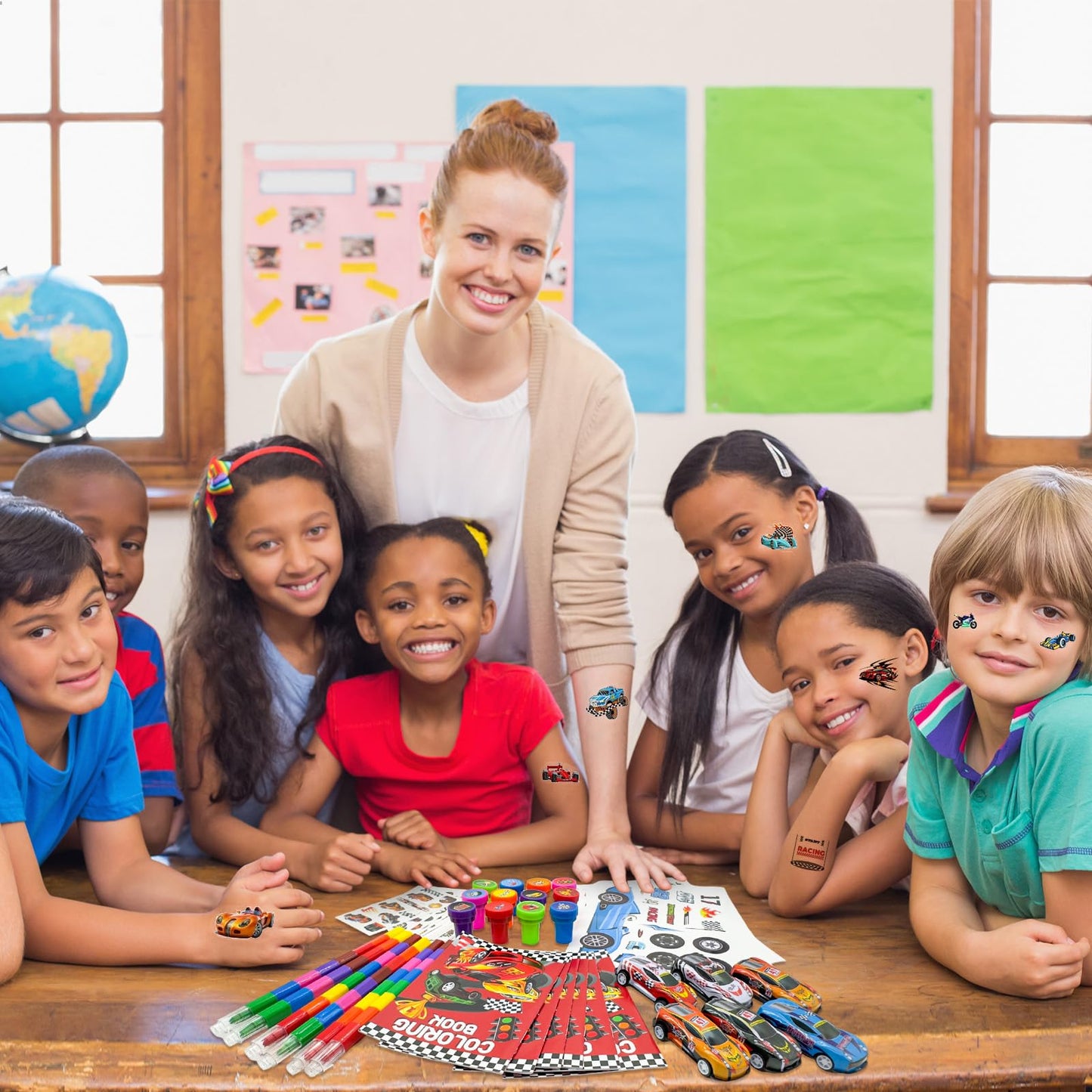 144 Pcs Race Car Coloring Book Bulk,Checkered Flags Racing Party Favors Goodie Bags Fillers, Let's Go Racing Birthday Party Supplies Classroom Reward Prizes Pinata Gift for Race Fans(Race)