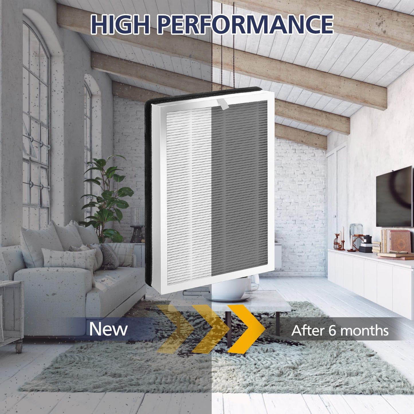 25 Replacement Filter for 25 Air Purifier S1/W1/B1, 3-in-1 H13 True HEPA Activated Carbon Filter