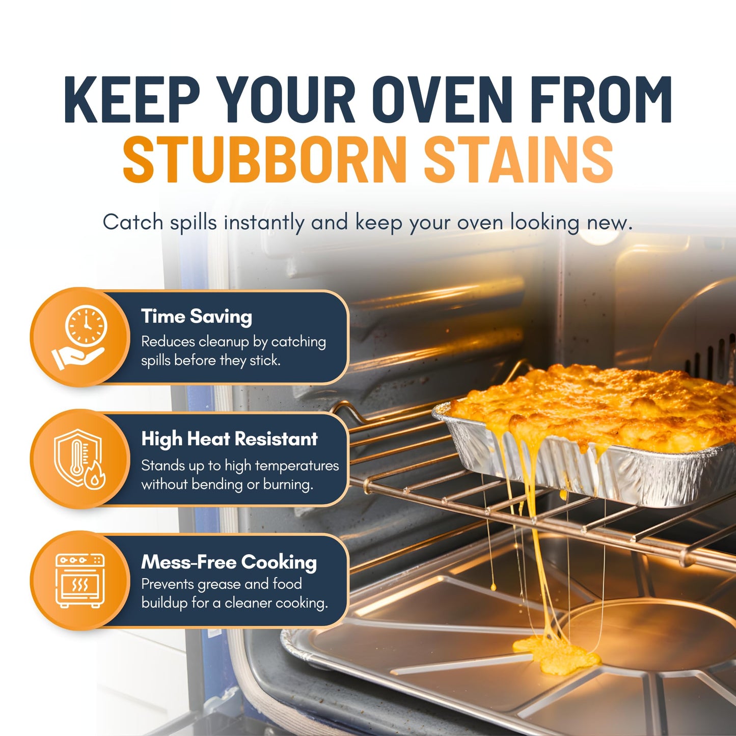 Aluminum Oven Liners for Bottom of Oven (10 Pack), Disposable Foil Oven Liners for Bottom of Oven, Oven Drip Pans, Oven Liners for Bottom of Electric Oven and Gas Oven, Oven Liner, 18.5" x 15.5”