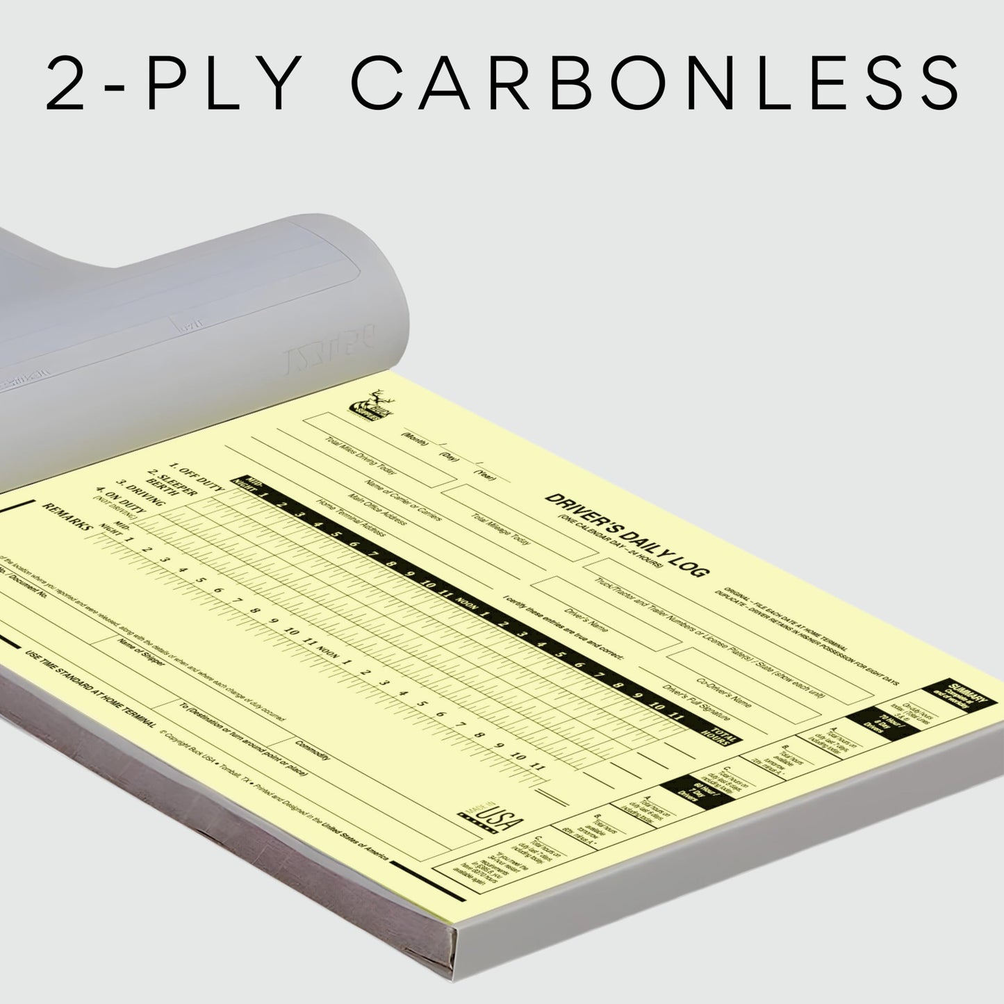 10 Pack Driver Daily Log Books for Truck Drivers with 7 & 8 Day Recap - 35 Sets of Forms Per Log Book, 2-Ply Carbonless, 5.5" x 8.5", DOT Log Book for Truck Drivers, FMCSA Compliant, Easy Tear-Out