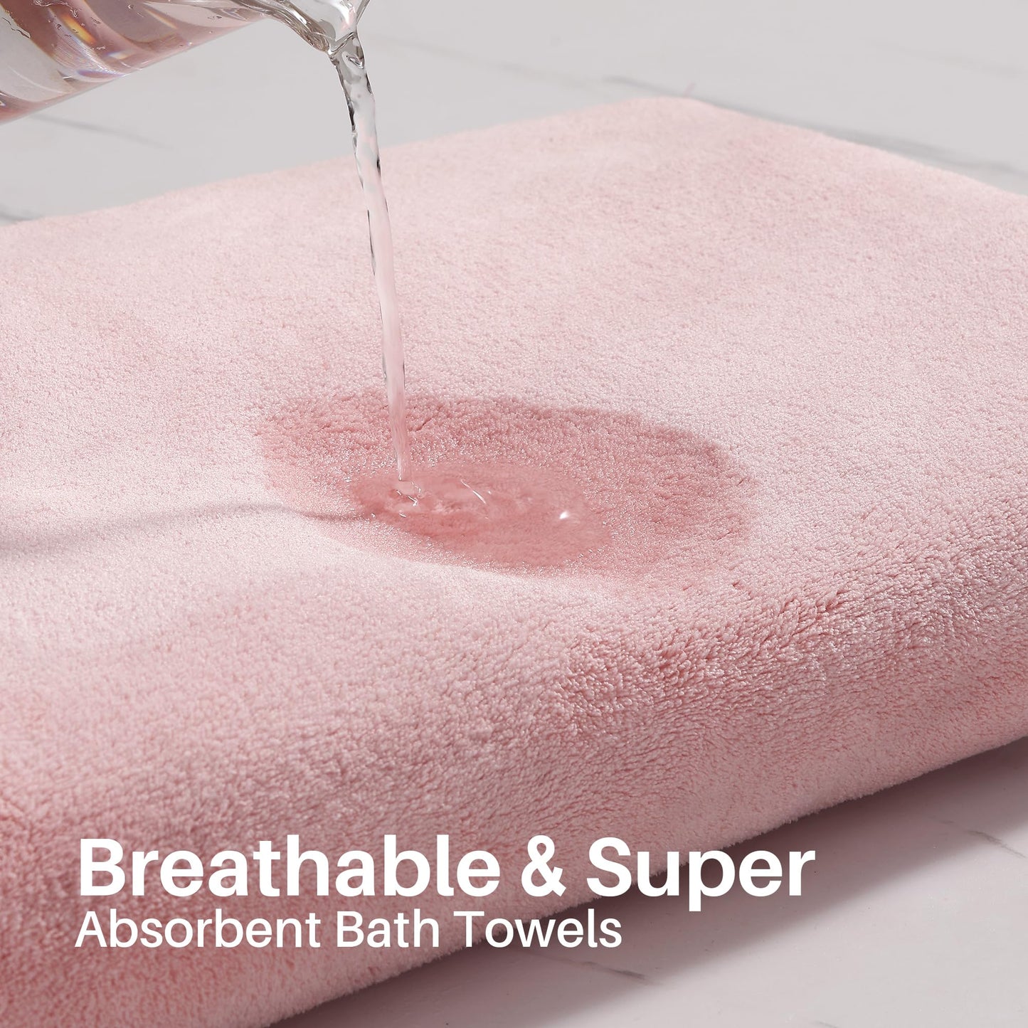JOYMOOP Bath Towels 4 Packs Extra Large 60" x 30", Quicker to Dry Towels for Bathroom, Super Soft and Absorbent Mcirofiber, Larger & Lighter Weight Bathroom Towels, Mixed Color
