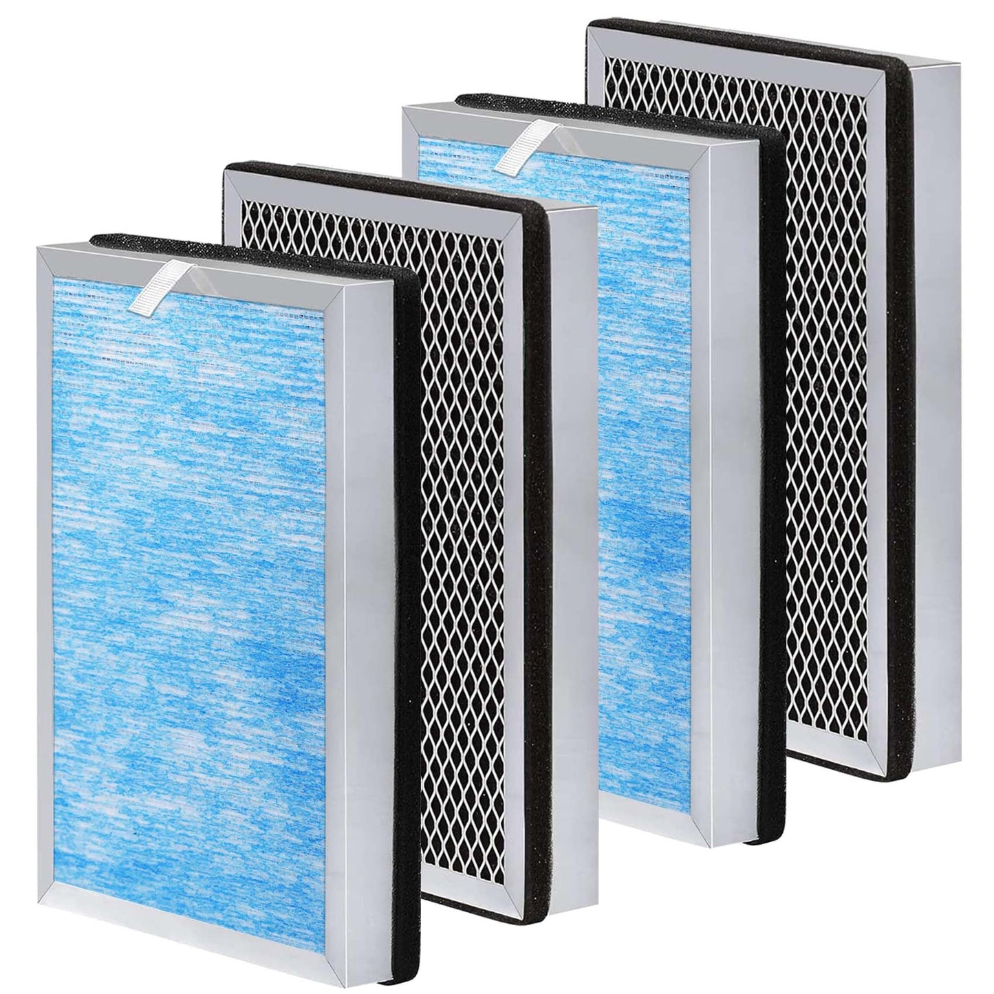 Upgraded 25 Replacement Filter Compatible with MA 25 S1/W1/B1 Air Purifier 4-in-1 Activated Carbon Air Filters Replacement (4 Pack Blue-Upgraded Version)