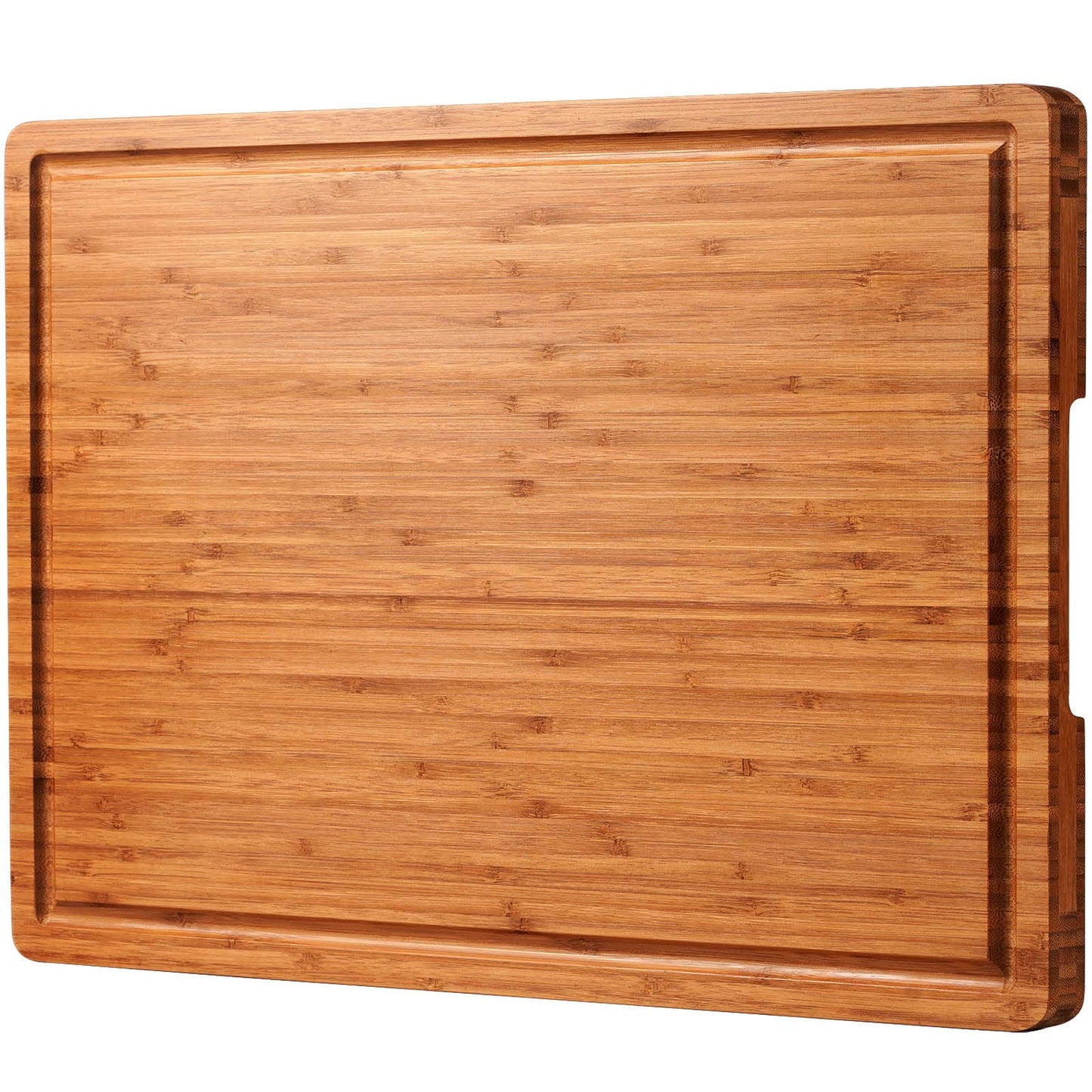 Allsum Extra Large Carbonized Bamboo Wood Cutting Boards for Kitchen, Huge Chopping Board with Juice Grooves & Handles Resisting to Warping and Cracking, Huge Charcuterie Boards, 24"L x 18"W