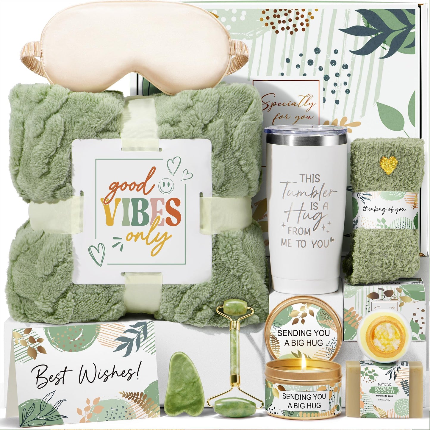 Self Care Get Well Soon Gift Baskets for Women, Birthday Gifts for Women Care Package Sympathy Thinking of You Relaxing Spa Gift Set, Christmas Unique Gifts for Mom Her Friends Wife Girlfriend Sister