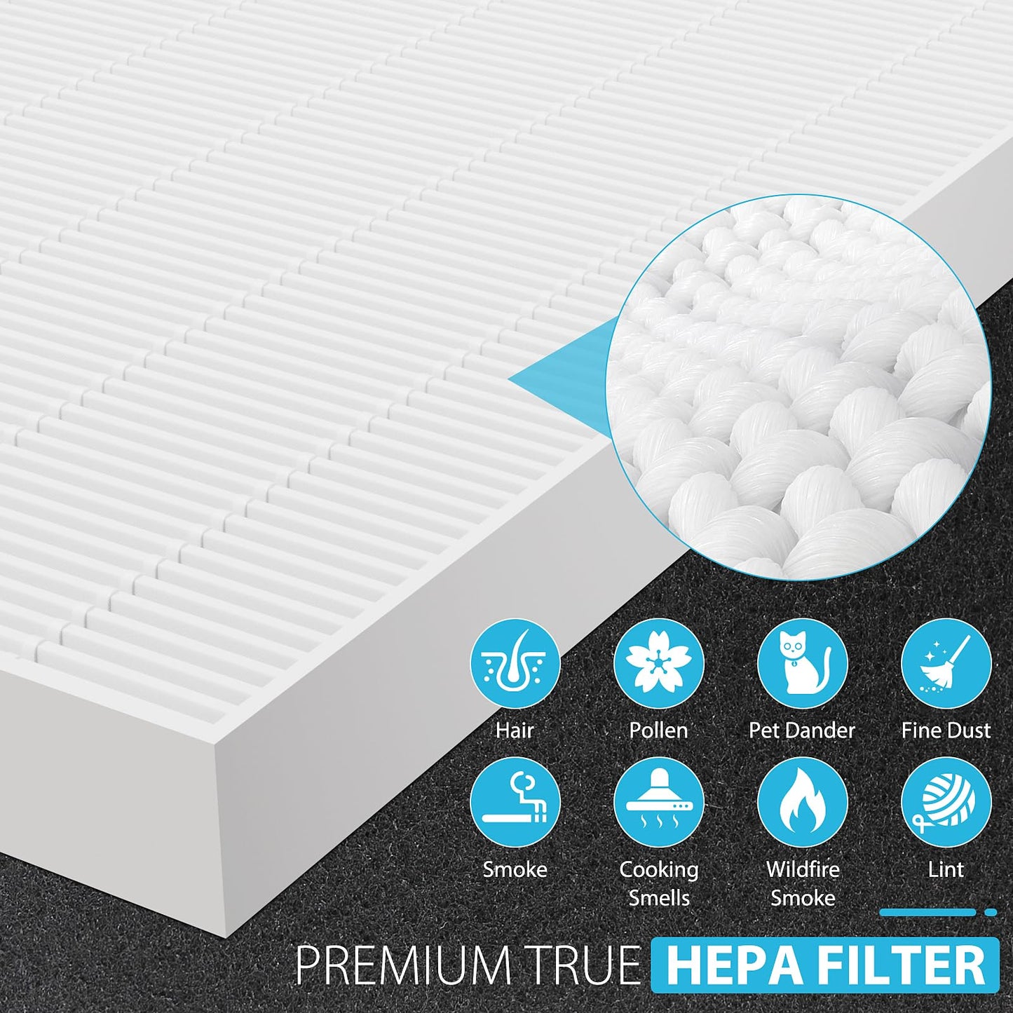 3 Pack AP-1512HH True HEPA Replacement filter Compatible with Coway Airmega AP-1512HH Air Purifier and Airmega 200M Air Purifier, AP-1512HH, AP-1512HH-FP, AP-1518R, AP-1519P, Item NO #3304899