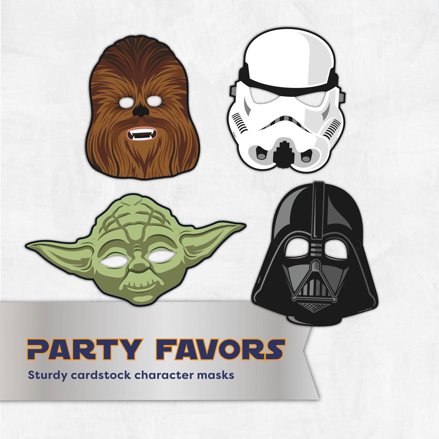 Star Wars Birthday Decorations Set | Star Wars Party Decorations | Masks, Banner, Tablecloth, Balloons, Plates, Napkins, Sticker | Officially Licensed