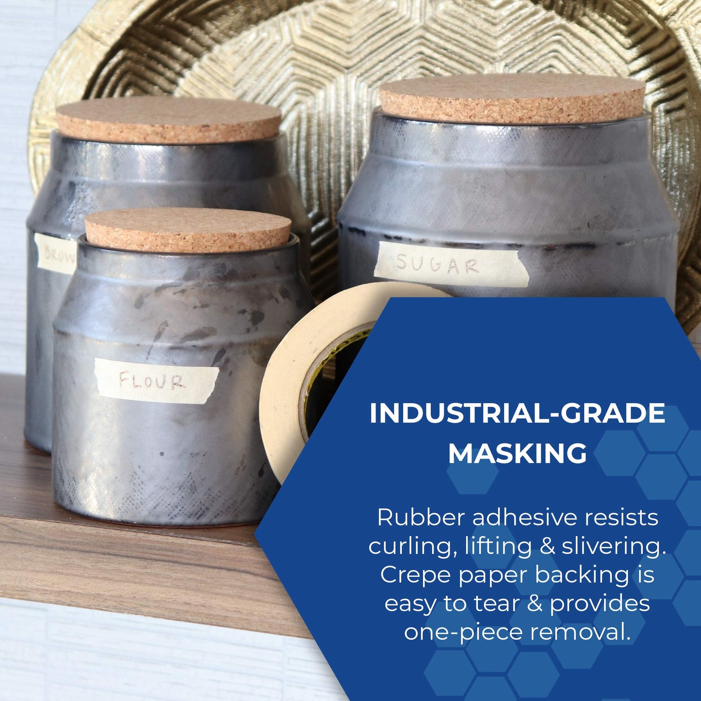 3M, 2364, High Performance Masking Tape, Crepe Paper, Tan, 6 in x 180 ft, 1 Count