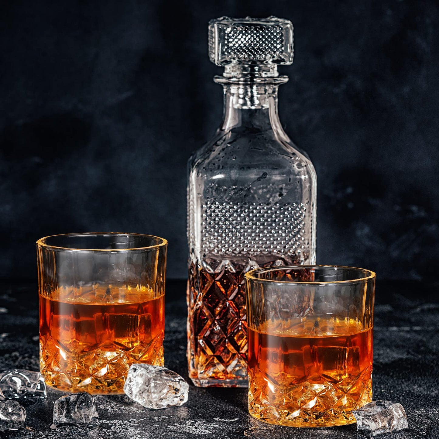 Mimorou 18 Pack Old Fashioned Whiskey Glasses 10 oz Bourbon Cocktail Rocks Glasses for Whiskey Bourbon Liquor and Cocktail Drinks Gift for Men Women Home Bar (Elegant)