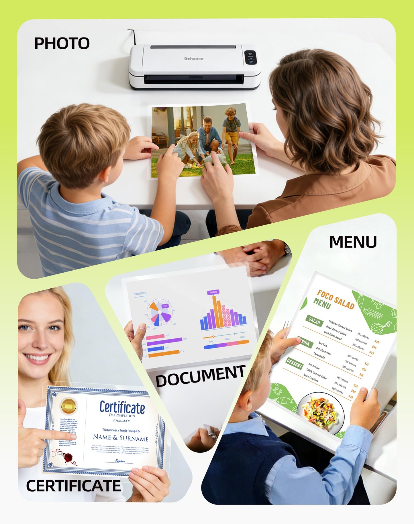 HARTWII 100 Pack Matte Laminating Sheets 9 x 11.5 Inches, 5 Mil Ultra Clear Thermal Laminating Pouches with Matte Finish, Fits 8.5 x 11 Letter Size, Glare Free & Writable for Documents