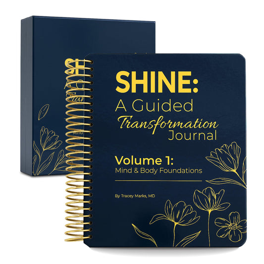 SHINE: A Guided Transformation Journal by Dr. Tracey Marks | 12-Week Mental Health, Gratitude & Self-Care Workbook for Women & Men | Mindset Reframing Prompts, Affirmations, Emotion Wheel | Vol 1