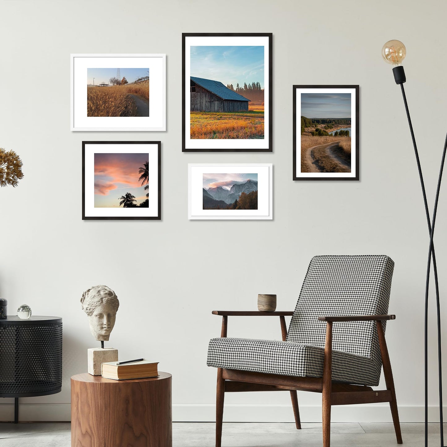 Hongkee 16x20 Frames Set of 3 - Display 11x14 Photo with Mat or 16 x 20 Poster without Mat, Wall Mounting Horizontal and Vertical, White