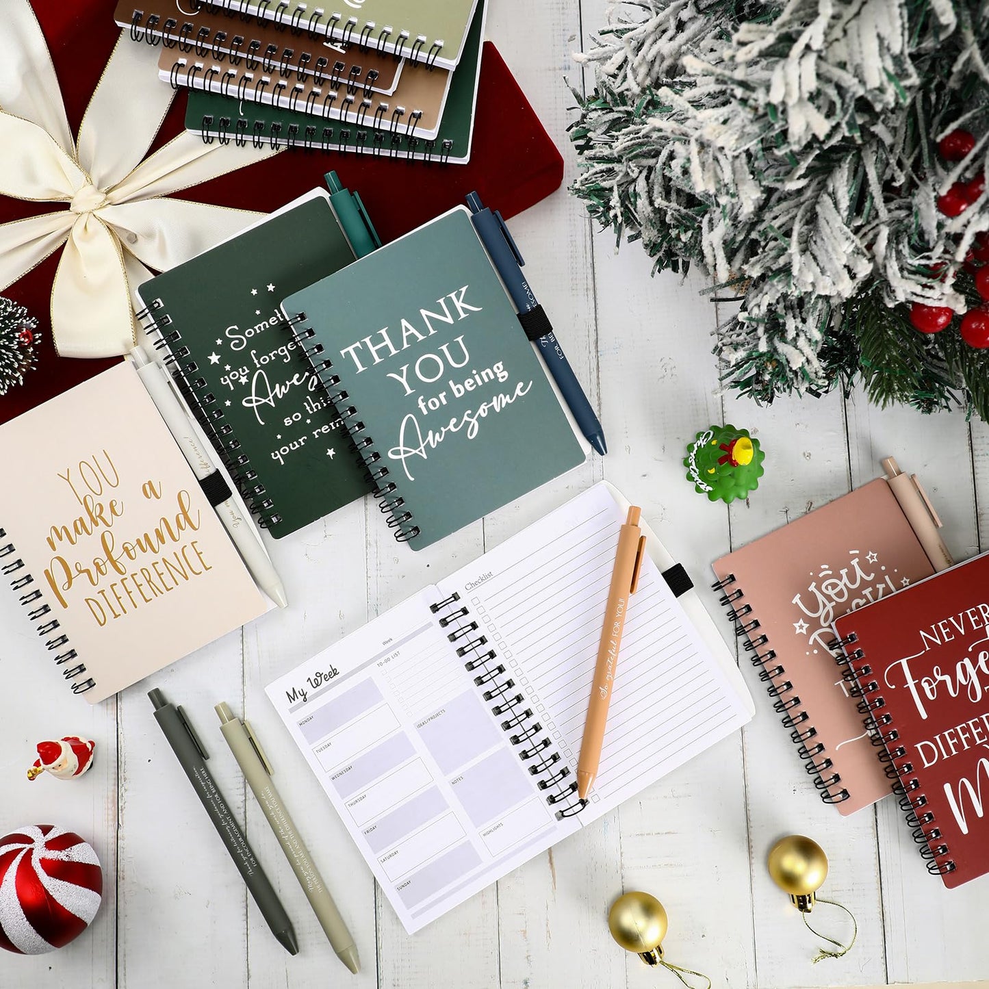Tellingyou Bulk Employee Appreciation Gifts A6 Notebook with Pens CNA Week Appreciation Gifts Thank You for Team Office Coworker Staff Graduation Teacher Volunteers(Joyous Colors,100 Pcs)