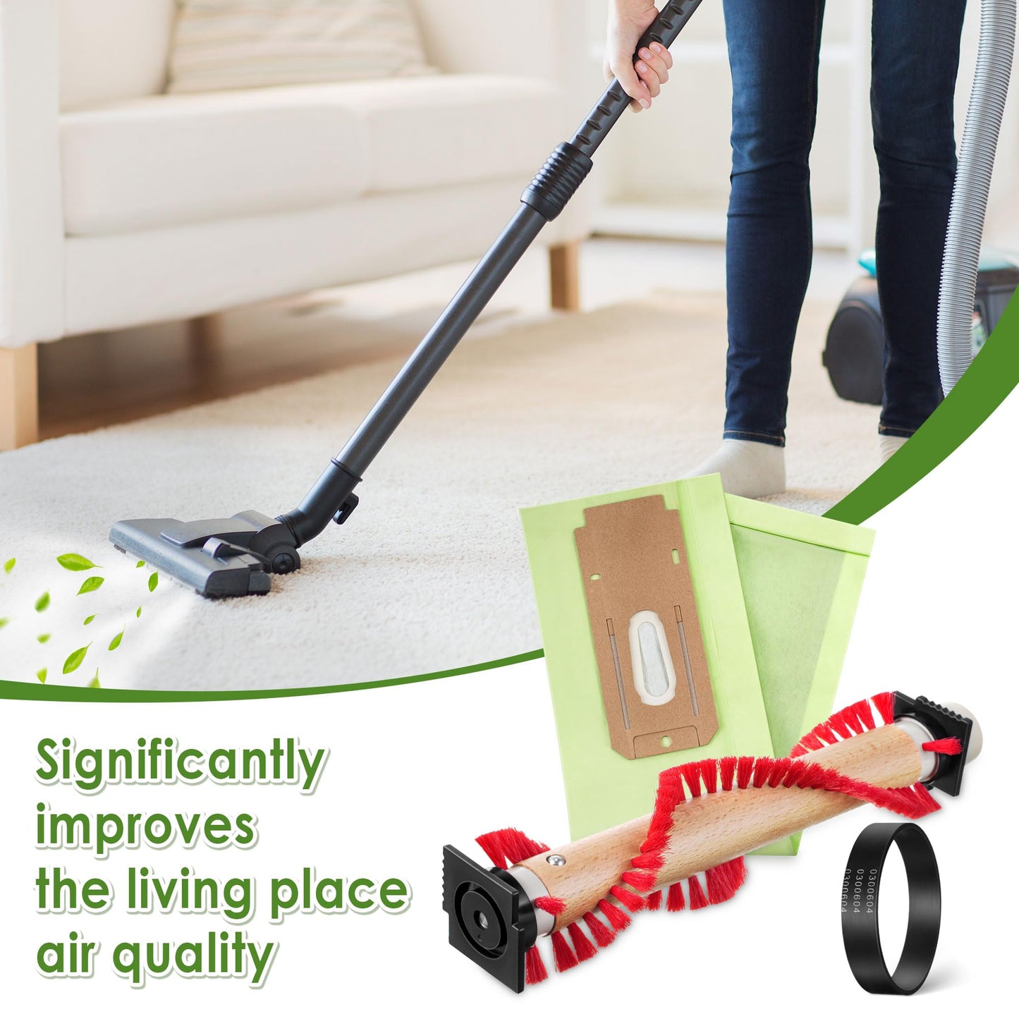Landhoow 24 Pcs Vacuums Brush Roller Compatible with Oreck XL Upright Cleaner, Upright Vacuum Belt & Bag, Cleaner Replacement Parts