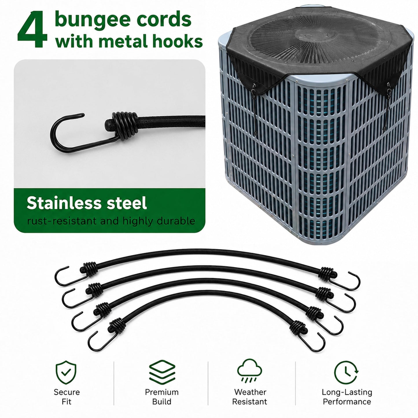 Xeeol 36x36 Central Air conditioner Covers for Outside, Larger Mesh AC Unit Covers Outdoor - Top Universal Defender