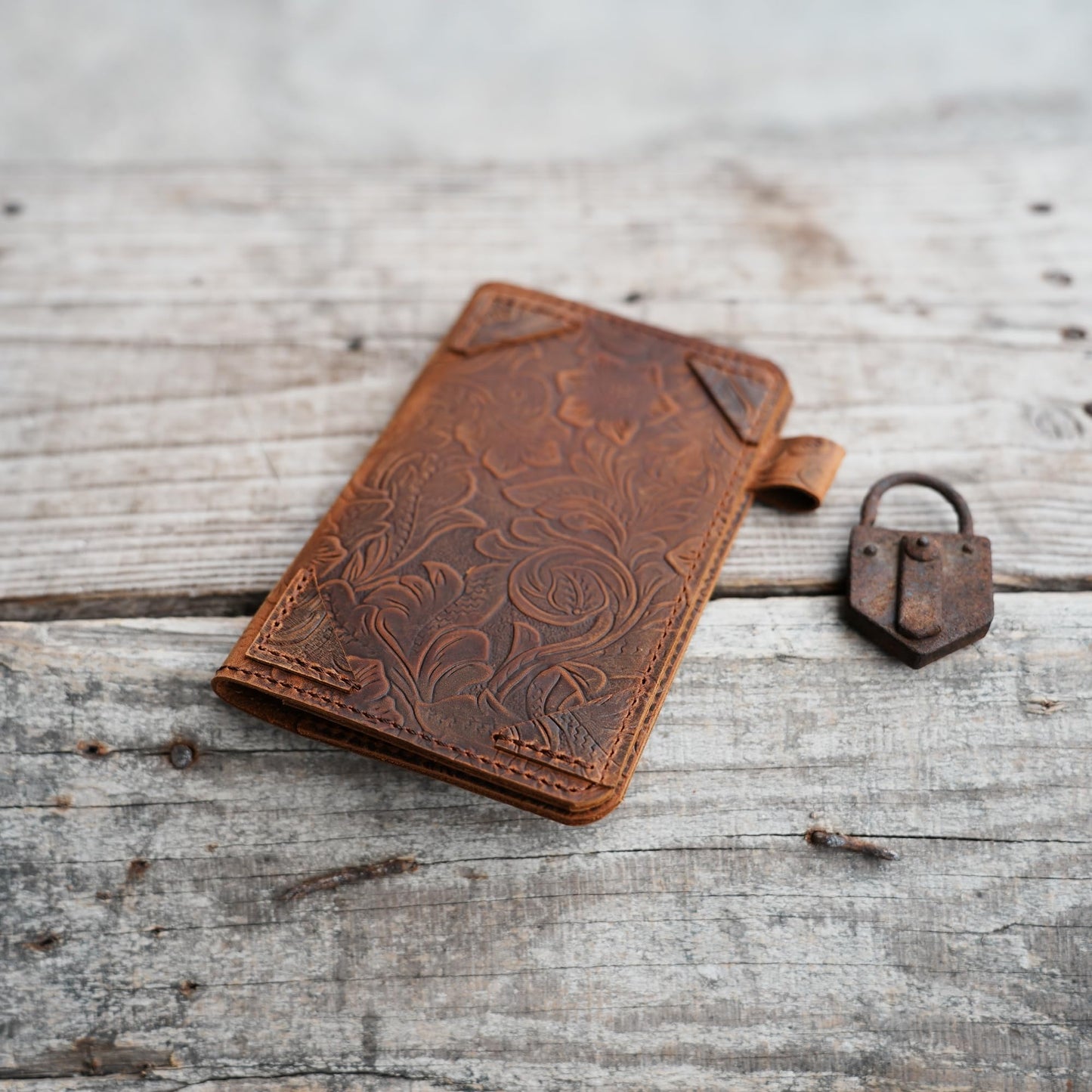 JJNUSA Distressed Genuine Leather Notebook Notepad Cover for Field Notes with travel Index Cards 3" x 5" cover fieldnotes 3.5 "x 5.5" Cover Vertical