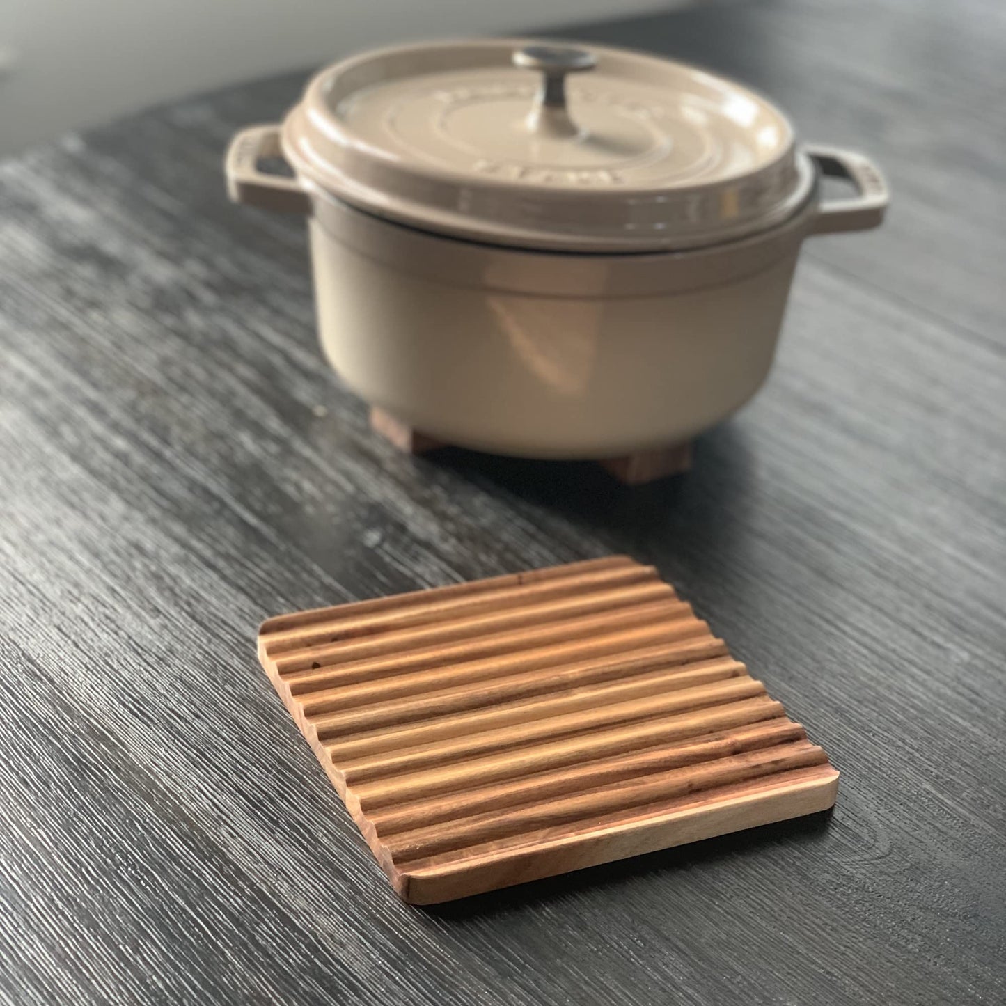 Ironwood Gourmet Sedona Trivet, Set of 2 Acacia Wood Hot Dish Holder