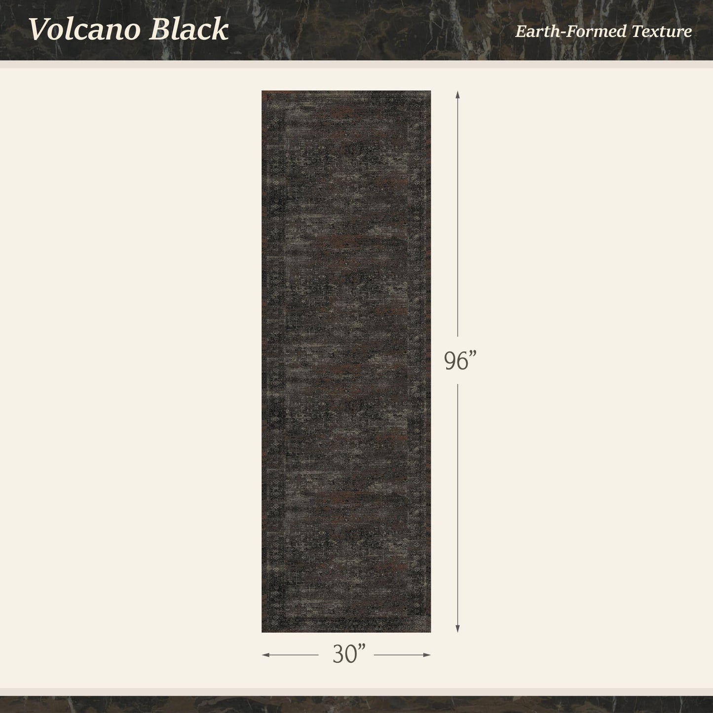 Black 2'6" x 8' Washable Hallway Runner Rug, Non Slip Long Kitchen Runner, Dark Charcoal Low Pile Stain Resistant Rug for Entryway, Bathroom & Laundry Room