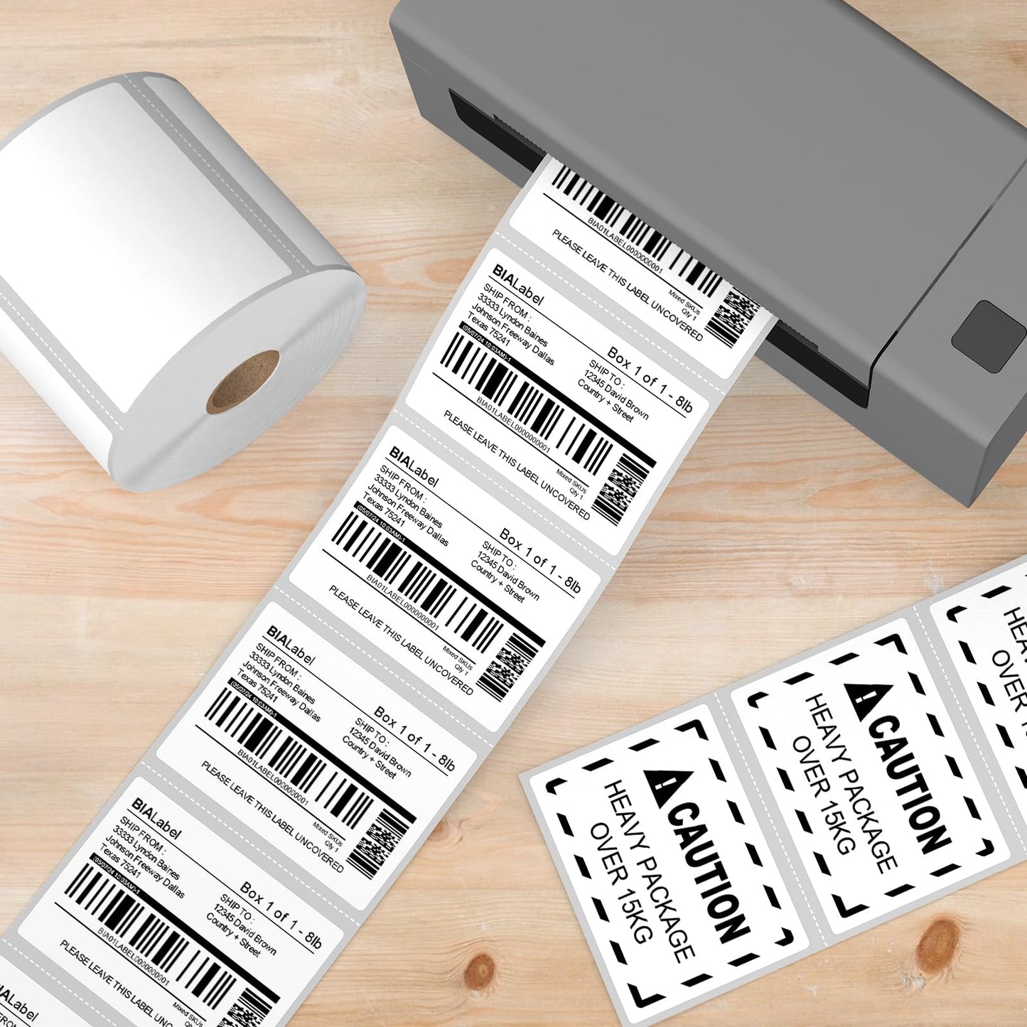 12 Rolls 3" X 2" Barcode Labels, 700/Roll - Direct Thermal Labels Compatible with Zebra & Rollo Printers, BIAlabel