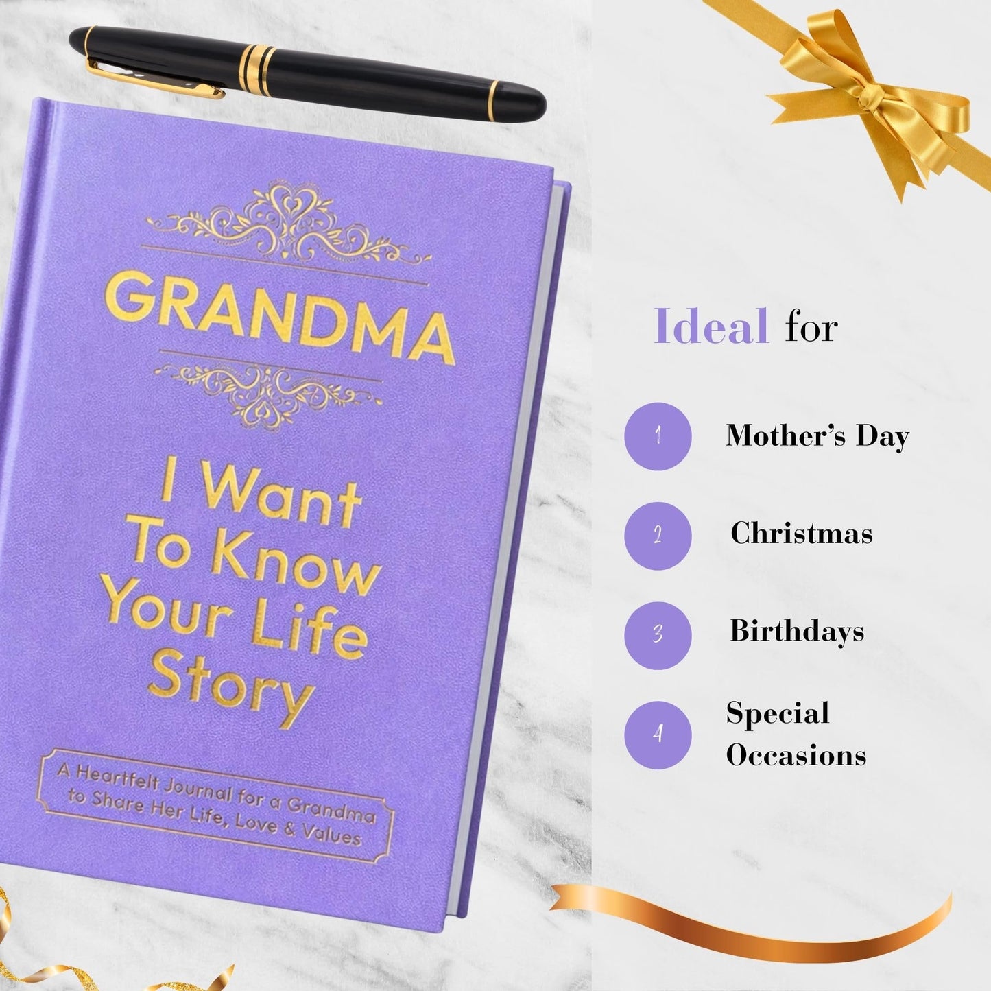 GrandPa and GrandMa I Want to Know Your Life Story Journal (Hardcover): Gifts for GrandPa and GrandMa – Perfect for Birthday, Thanksgiving Day, Mothers Day & Fathers Day & Christmas