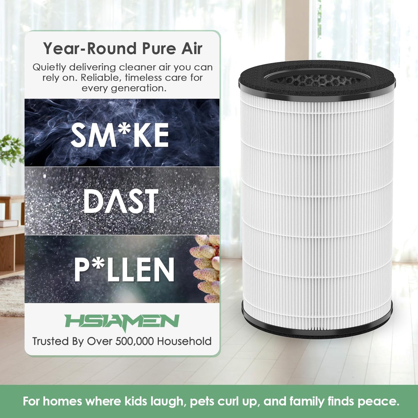 AP-T45 AP-T40FL Replacement Filter Compatible with 1461901 HoMedics Air Purifier Filter Replacement for AP-T45 TotalClean 5 in 1 Model AP-T40 AP-T40WT AP-T40WTAR AP-T45WT H13 True HEPA, 1-Pack
