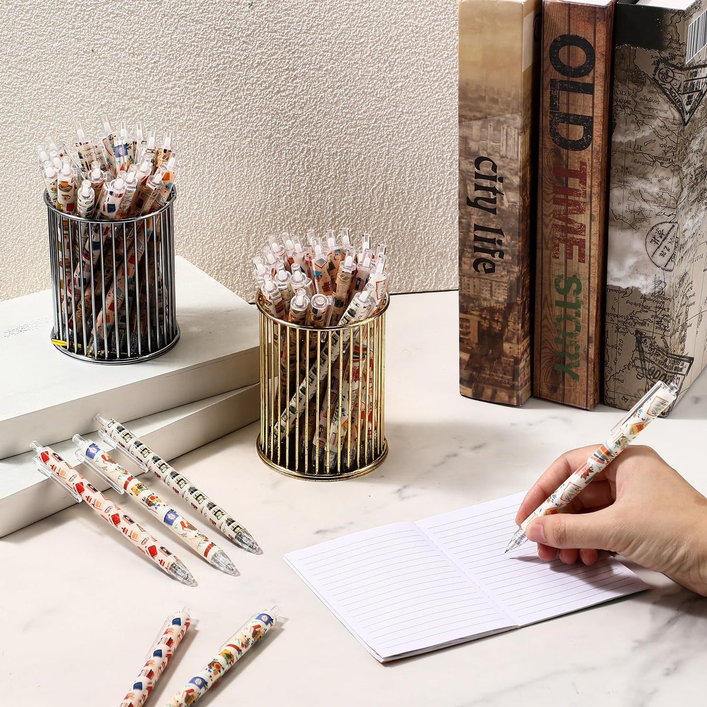 Jetec 240 Pcs Book Lover Gifts Ballpoint Pens Sets Stuff Aesthetic Retractable Pens Office Supplies Gift for Student Book Club Reading Librarian Gifts National Library Lovers Month Party Favor Grad