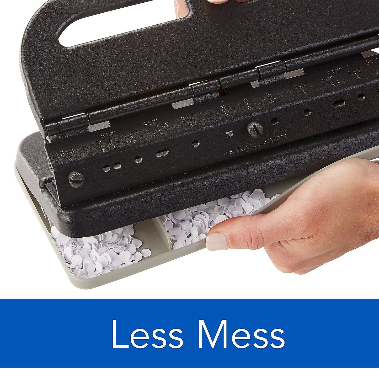 Swingline 2-7 Hole Punch, Semi-Adjustable, Heavy Duty Hole Puncher, Easy Touch, 24 Sheet Punch Capacity, Black (74150)