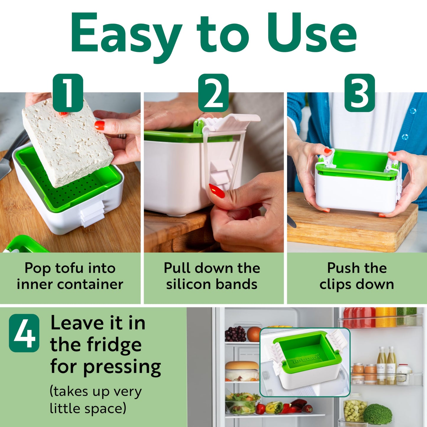 Tofuture Tofu Press - The Original and Best Tofu Press. Easily And Quickly Remove Water from Tofu to Improve the Flavor and give Perfect Texture Everytime