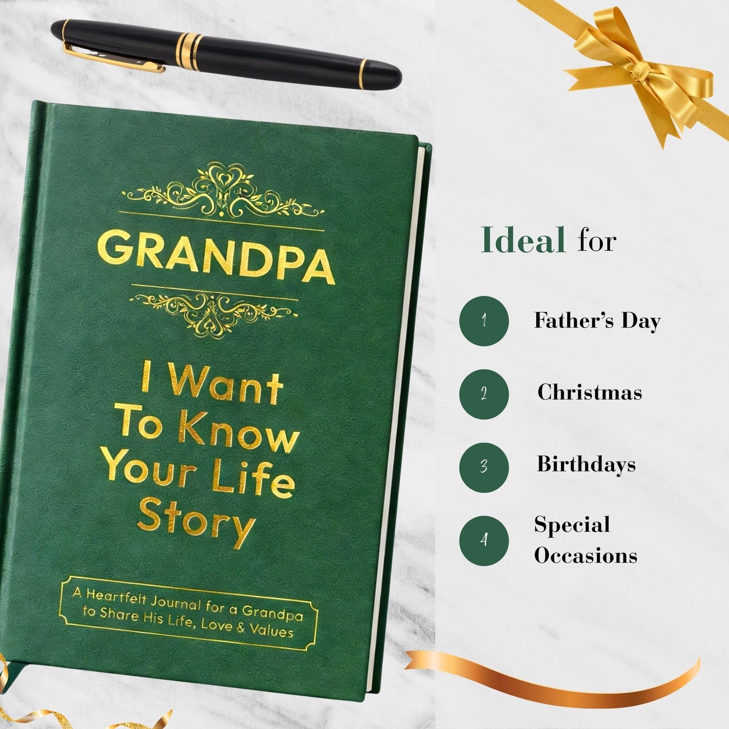 GrandPa and GrandMa I Want to Know Your Life Story Journal (Hardcover): Gifts for GrandPa and GrandMa – Perfect for Birthday, Thanksgiving Day, Mothers Day & Fathers Day & Christmas