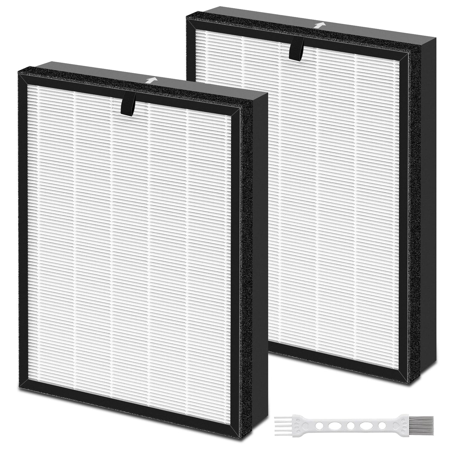Katerelis 2 Pack 400 Replacement Filter Compatible with Puro 400 Air Filter, 3-in-1 Grade True HP-14 Air Filter with Activated Carbon Filter, Filters up to 99.97% of common household pollutants
