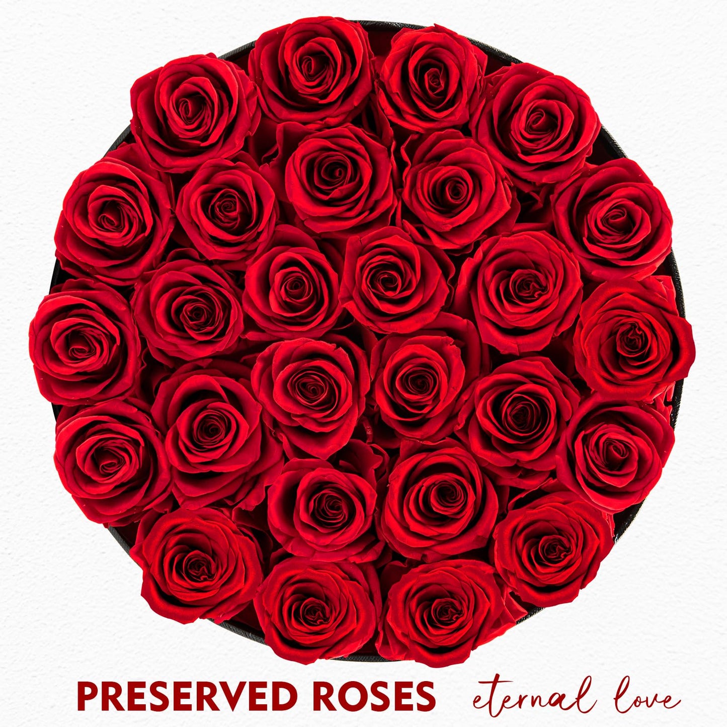 Impouo Forever Flowers, 27 Roses in A Box, Real Preserved Roses, Birthday Gift for Women, Mother's Day, Anniversary, Red Rose