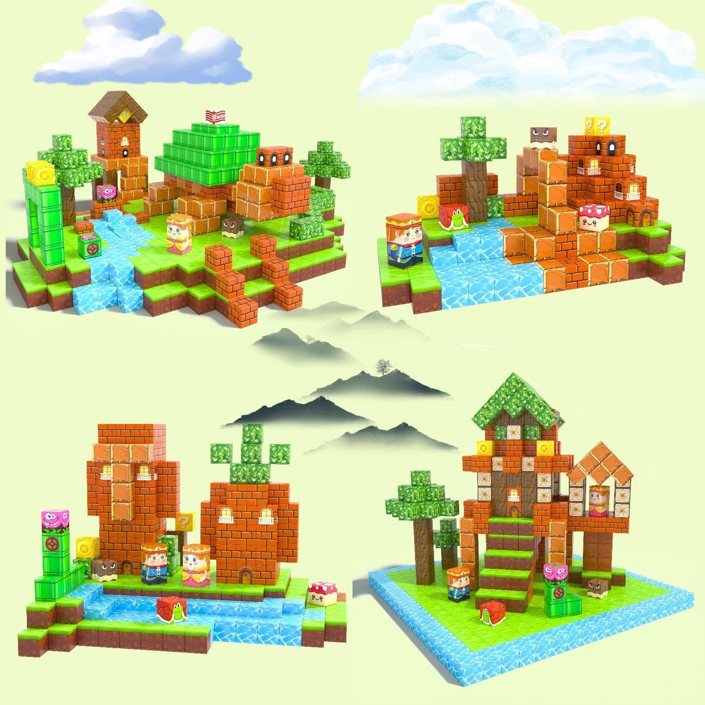 150 PCS Magnetic Blocks: Magnet Toys for Kids Ages 3+, STEM Sensory Building Cubes for Toddlers, Magnetic Tiles for 3-12 Boys & Girls Years Old, Stacking Game Toy for Travel Birthday Gifts