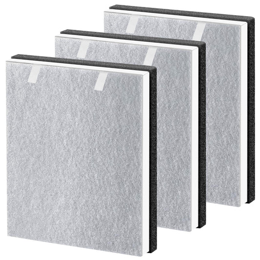 3 Pack Vital 100 Replacement Filter Compatible with LEVOIT Vital 100 Air Pur-ifier, 3-in-1 H13 HEPA and High-Efficiency Activated Carbon Filter Set, Replace Part # Vital 100-RF