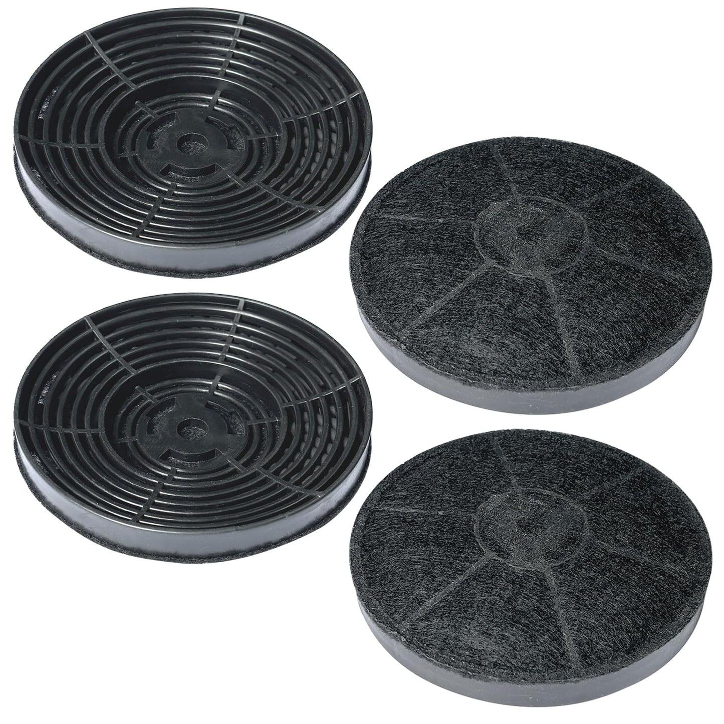 Beaufan Set of 4 Carbon Charcoal Filters Replacement for Winflo 30" Convertible Stainless Steel/Tempered Glass Wall Mount Range Hood Compare to Part #WRHF003S2