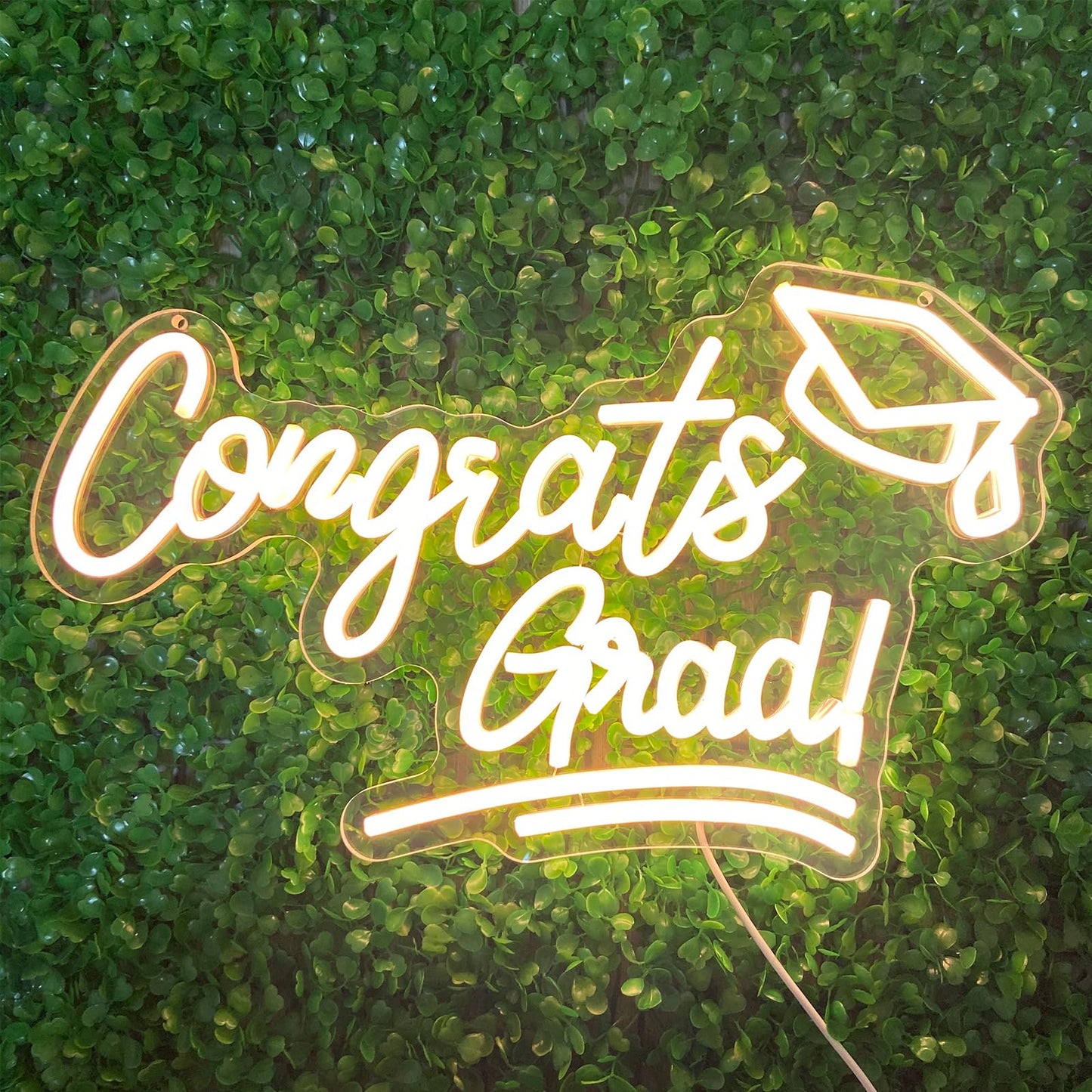 Congrats Grad Neon Sign, LED Neon Light for Graduation Party Decoration, Congrats Grad Sign, Congrats Led Sign for Class of 2026 Graduation Decorations Room Dorm Backdrop Celebration Gifts 17"×10.1"