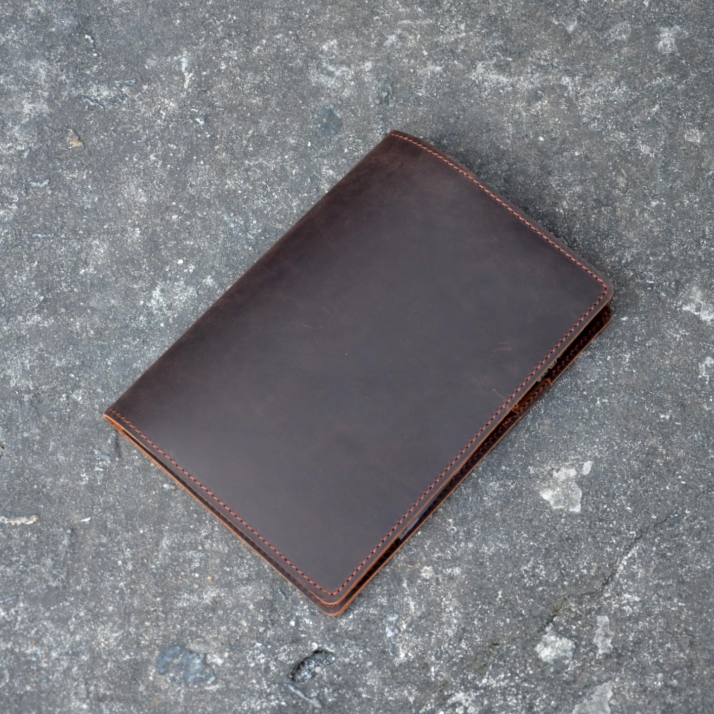 YIYUS Leather Cover Compatible With Tops The Legal Pad Writing Steno Pads 5" x 8", Legal Rule 5 x 8, Notebooks Distressed Genuine A5 Leather Cover with Pen Loop Dark Brown