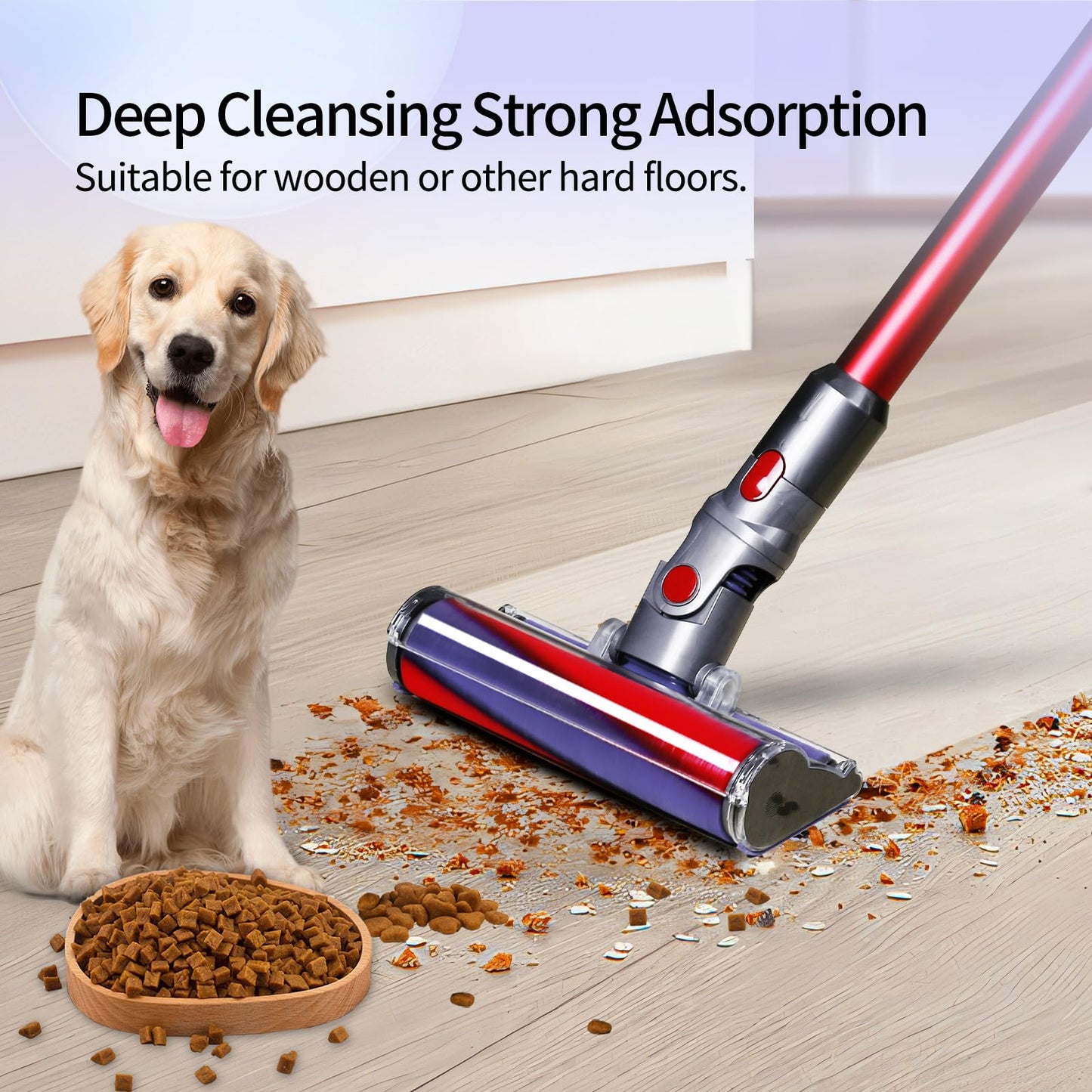 OTTWL Soft Roller Replacement Vacuum Head Compatible with Dyson V7,V8, Cyclone V10,V11,V15 Cordless Vacuum Cleaners, Suitable for Thin Carpets, Hardwood Floor