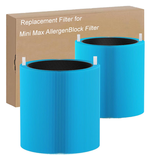 Selfgurher Mini Max AllergenBlock Replacement Filter Compatible with Blue Pure Mini Max AllergenBlock Air Purifier, FMINI Replacement Filter Premium Filter & Activated Carbon Filter,2 Pack