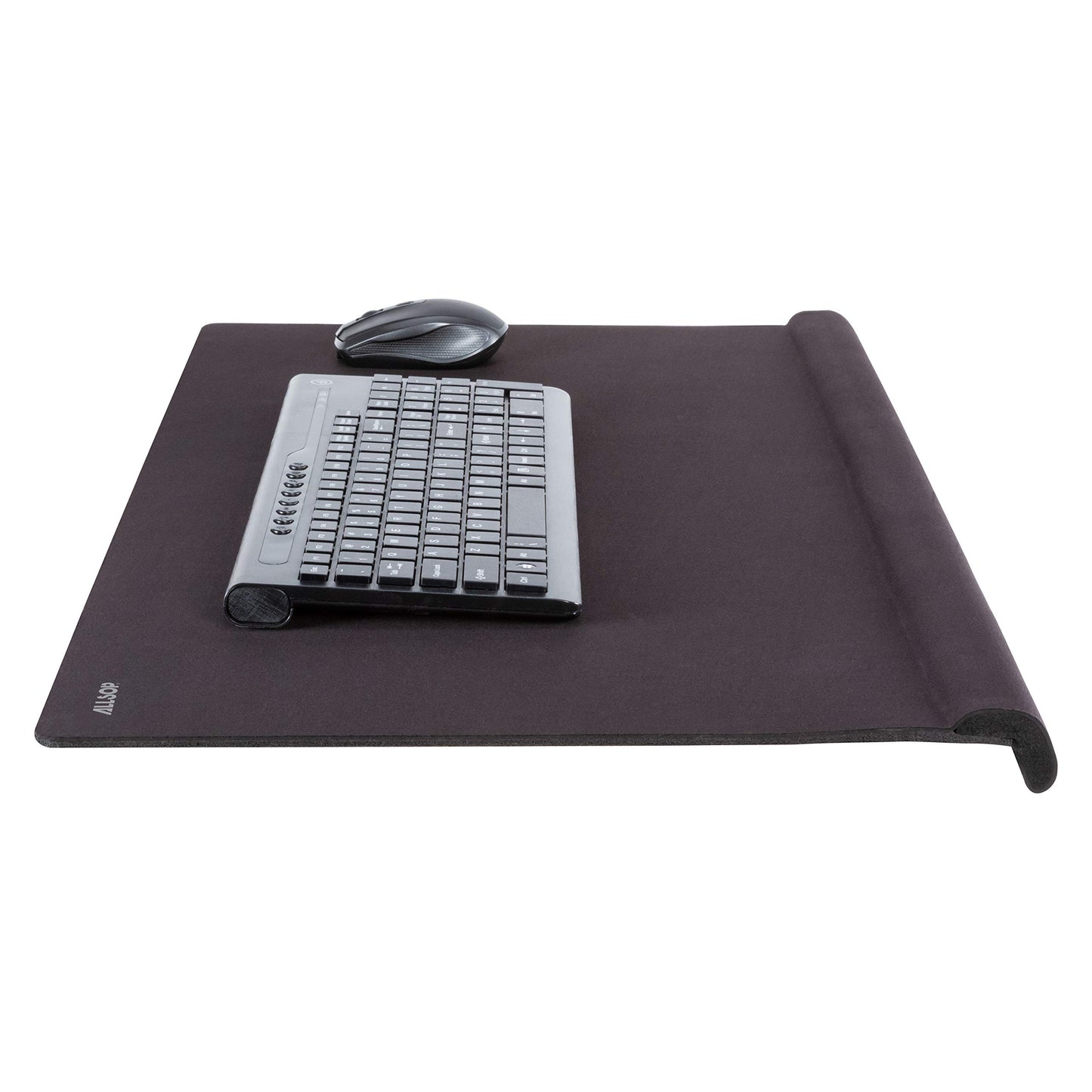 Allsop Ergoedge Deskpad W/Large Wrist Rest and Mousing Surface Foam, Large, Black