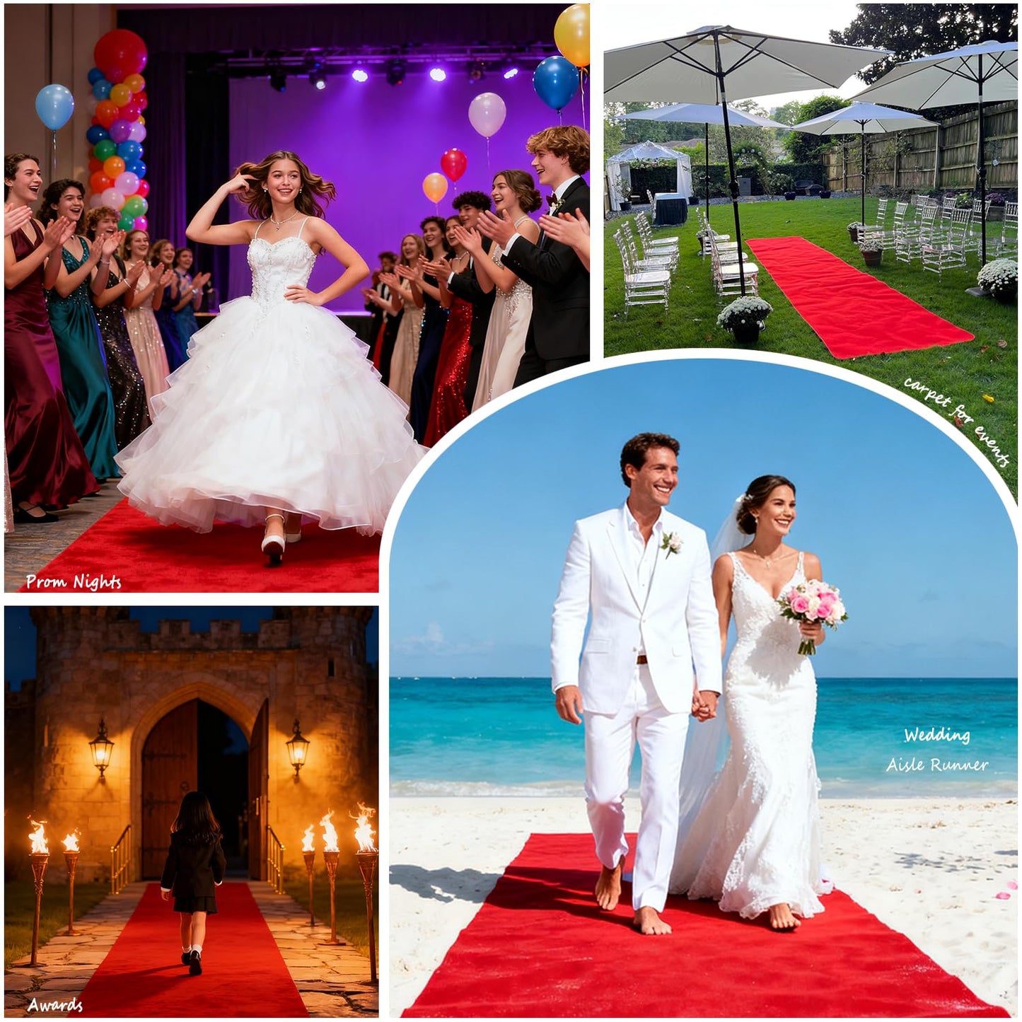 3x10 ft Extra Thick Red Carpet Runner for Party & Events,Festival Celebration,Prom Proposal & Wedding, Graduation Ceremony, Award Ceremony,VIP Reception,Heavy-Duty Red Rug