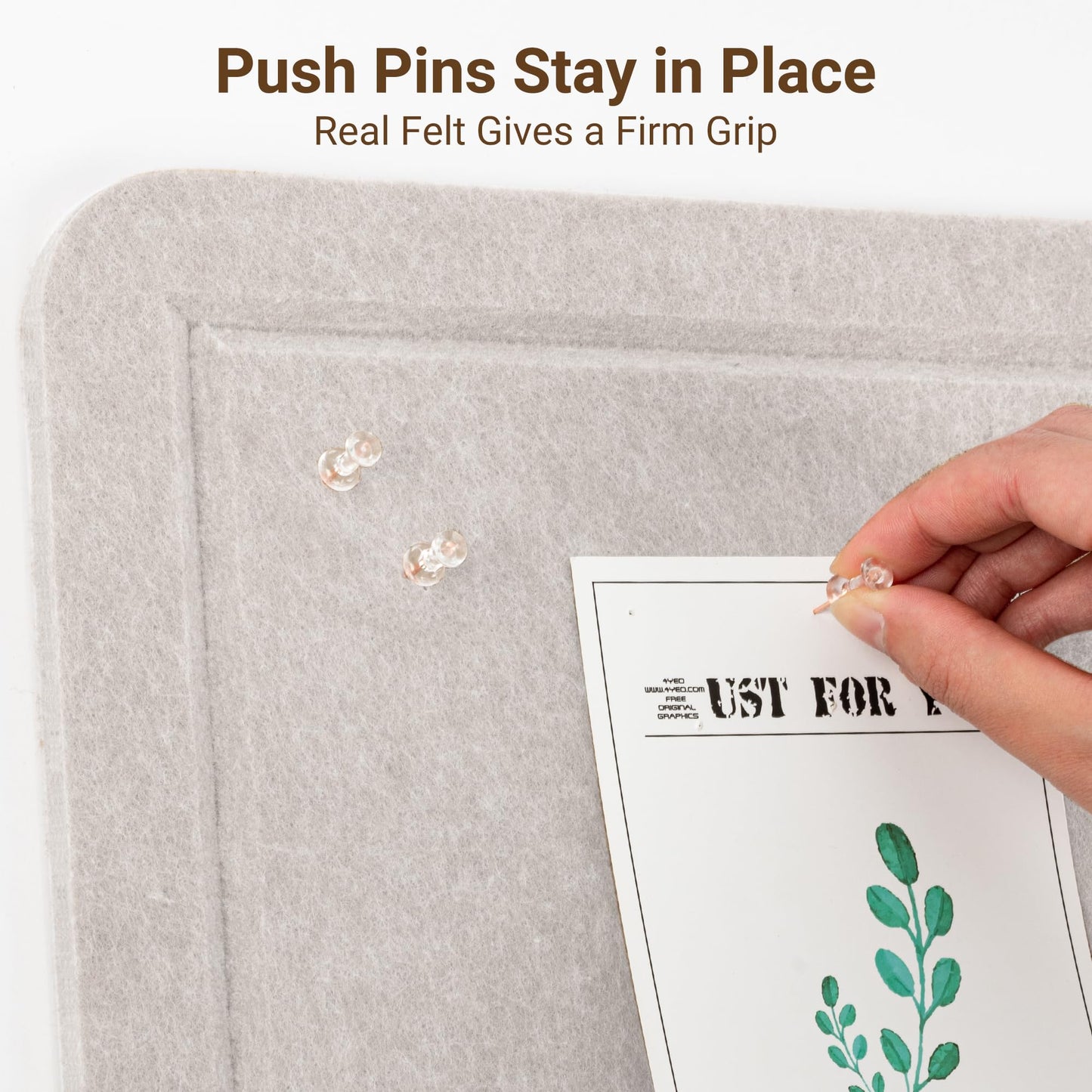 AKTOP Bulletin Board, 24" x 36" Foldable Felt Notice Pin Board for Wall, Decorative CorkBoard Photo Display Board with Self-Adhesive Tape, Vision Board Cork Board Alternative with 25 Pushpins - Latte