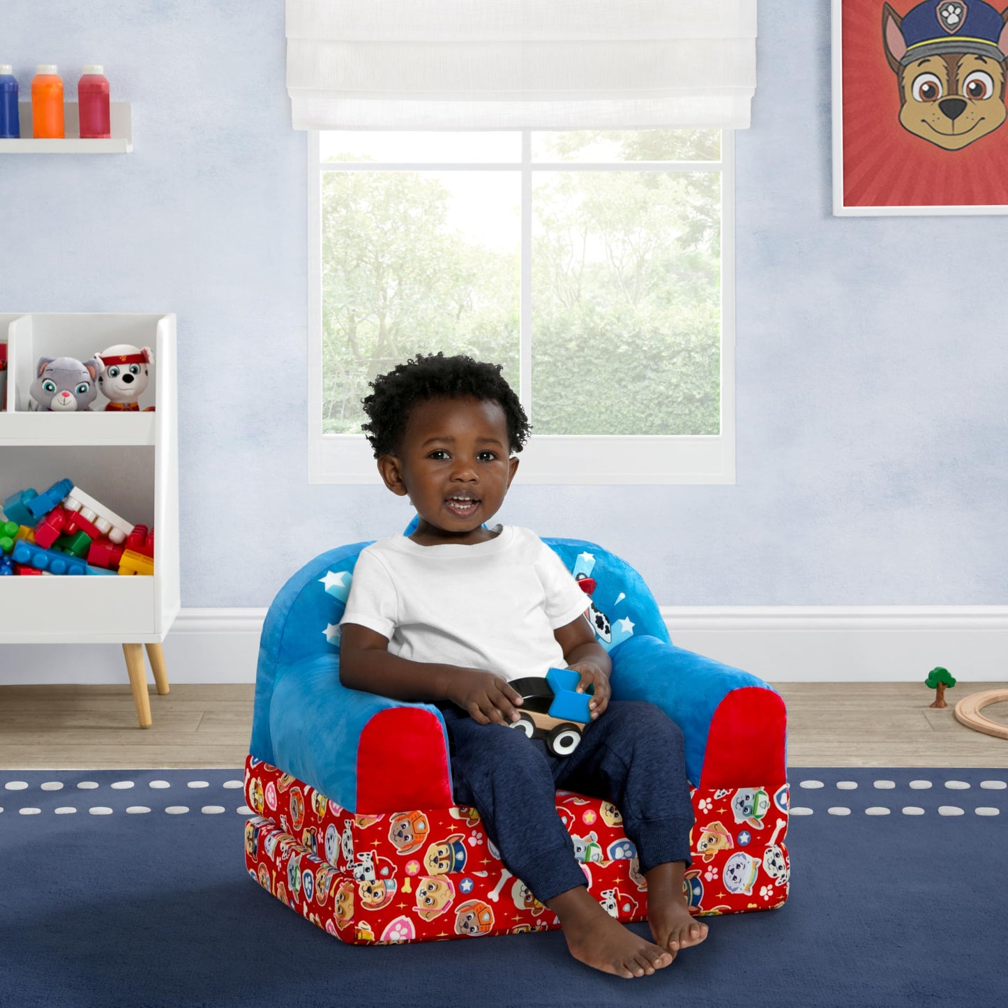 Delta Children - PAW Patrol Cozee Buddy Flip-Out Kids Chair - Greenguard Gold Certified, Blue
