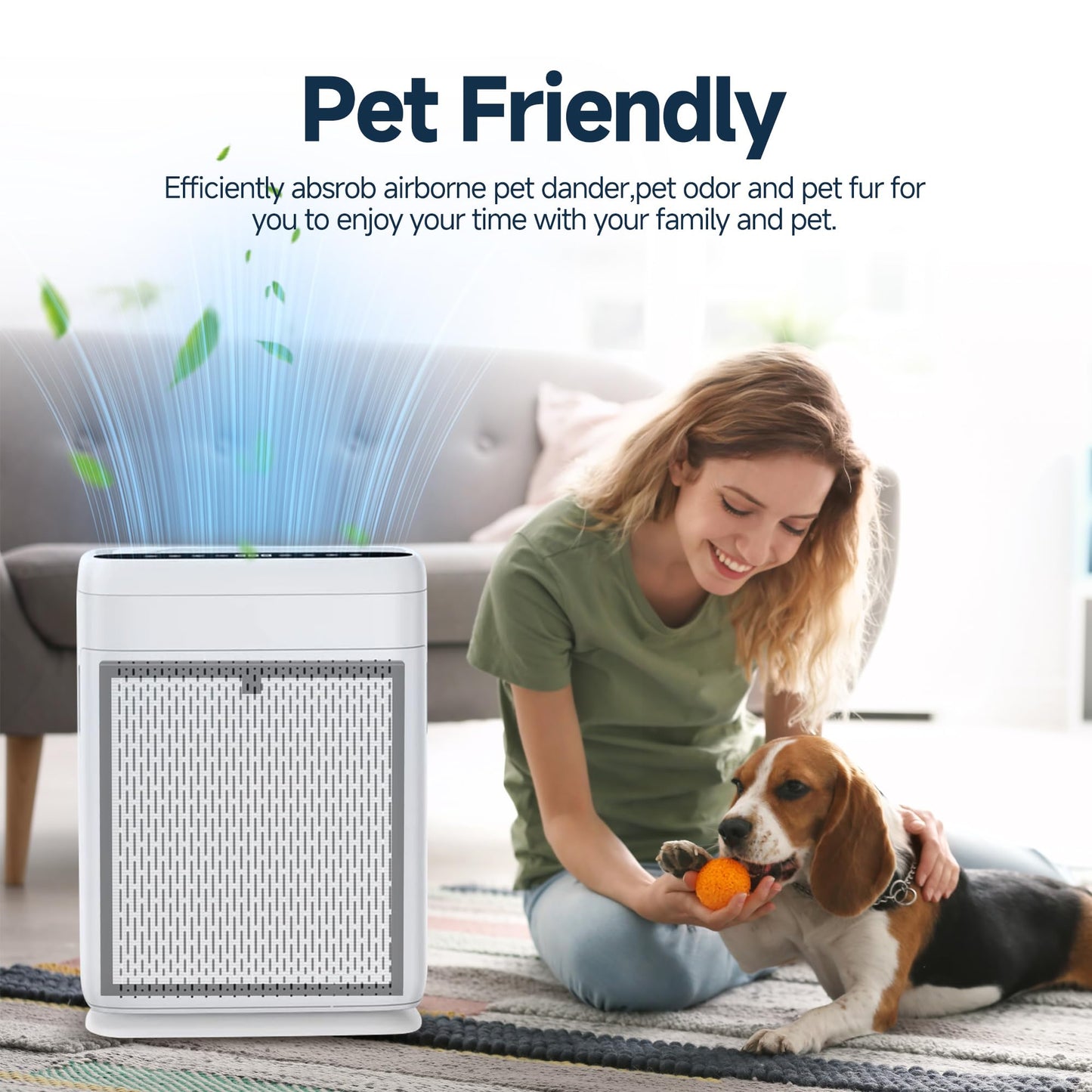 XBWW F1 Replacement Filters Compatible with AMEIFU F1 Double-Sided Air Cleaner Purifier, Premium Filter and Activated Carbon Filter MF-f1, MF F1, Part #‎F1F, 4 Pcs (Totally 2 Sets)