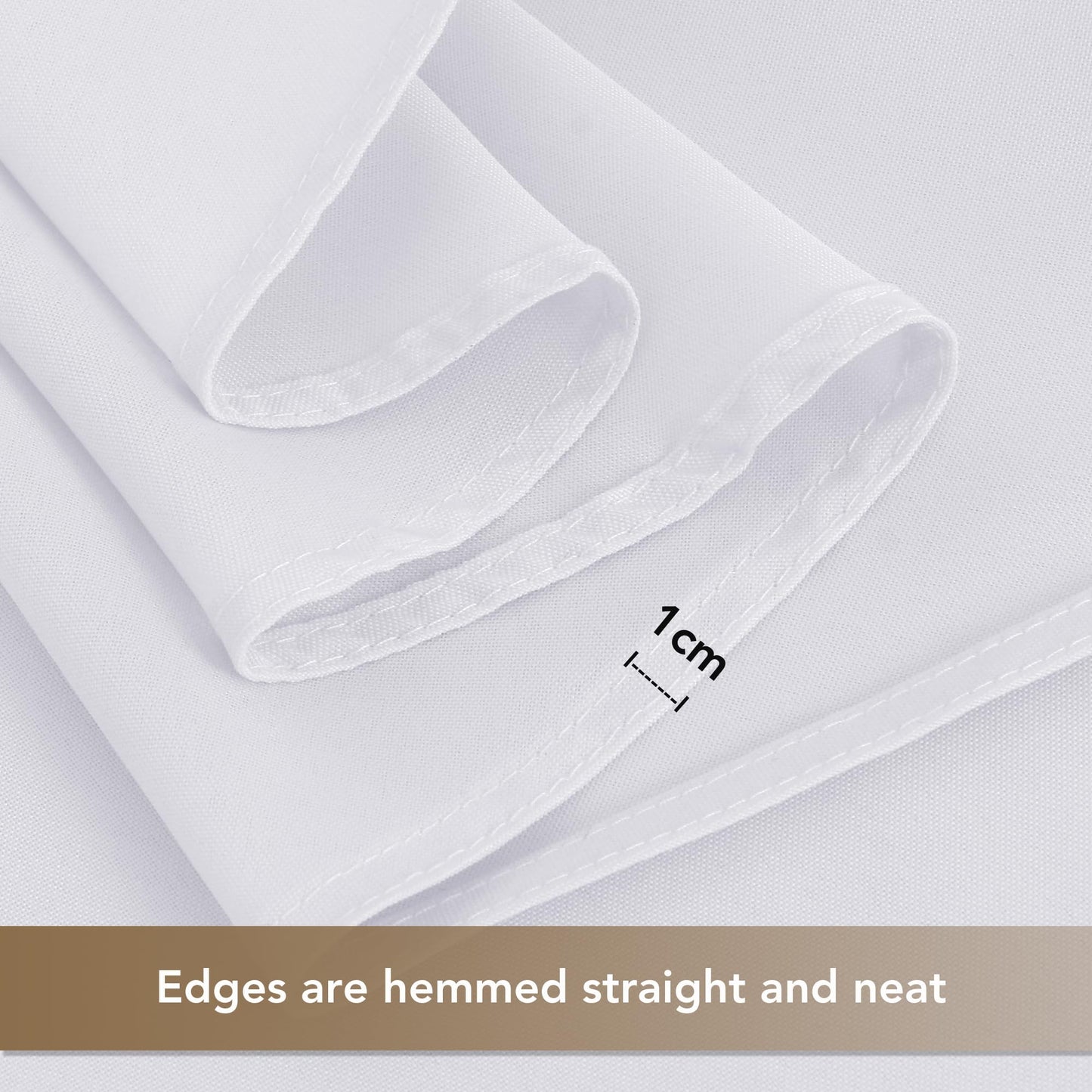 sancua White Table Cloths Rectangle, 8 Pack Tablecoths for 6 Foot Tables - Washable Polyester Fabric Table Cover for Wedding, Birthday Party, Banquet Reception, 54x108 Inch