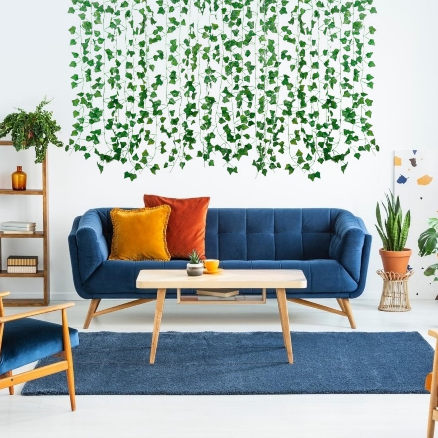 Freyalife Fake Vines for Room Decor (96 Pack 689Ft) Artificial Ivy Leaves Hanging Greenery Garlands for Home Bedroom Wall Wedding Christmas Party Office Patio Indoor Outdoor Garden Decor